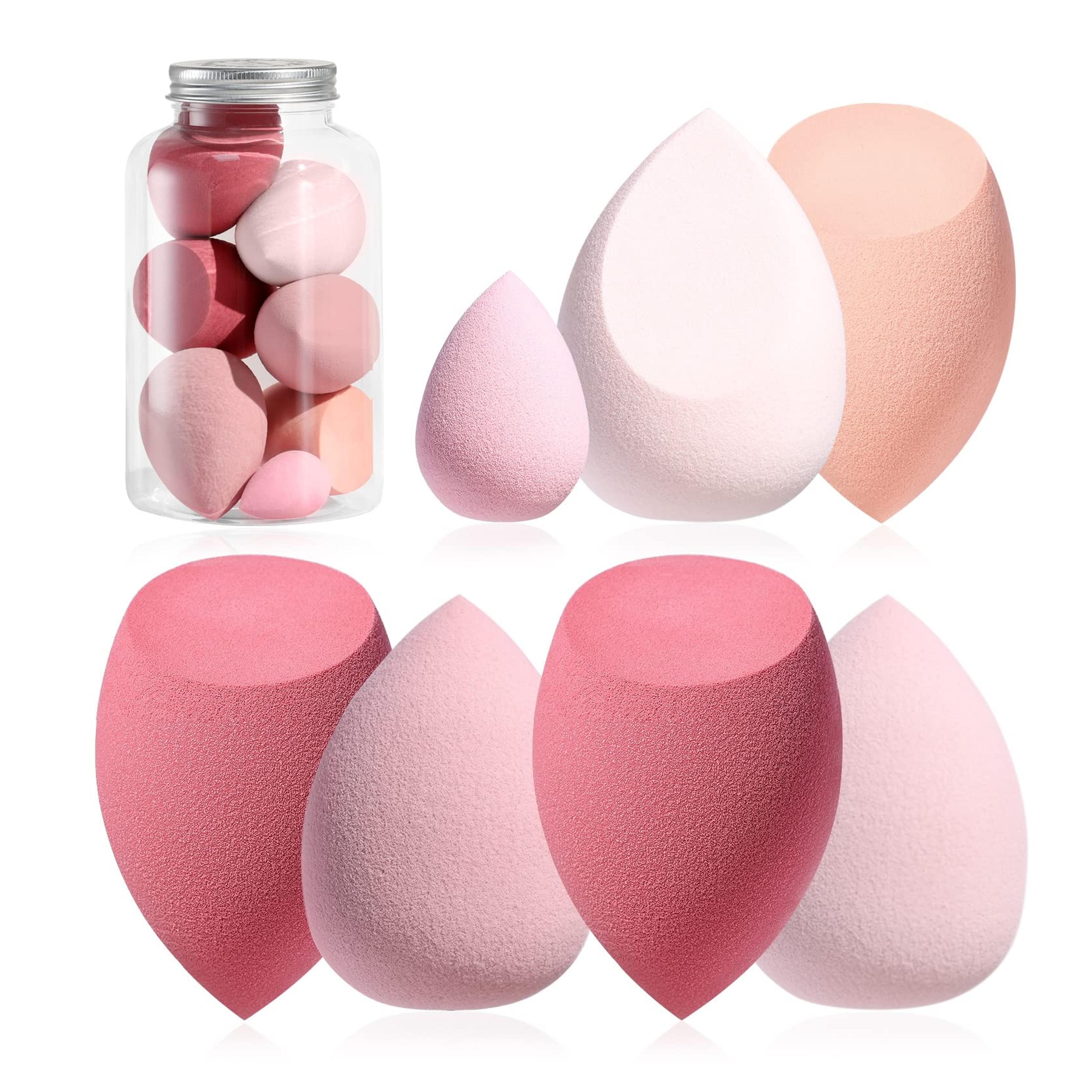 Makeup Sponge Set BS-MALL Blender Sponges 7 Pcs for Liquid, Cream, and Powder, Multi-colored with 1 Mini Makeup Sponge Pink (A-Pink)