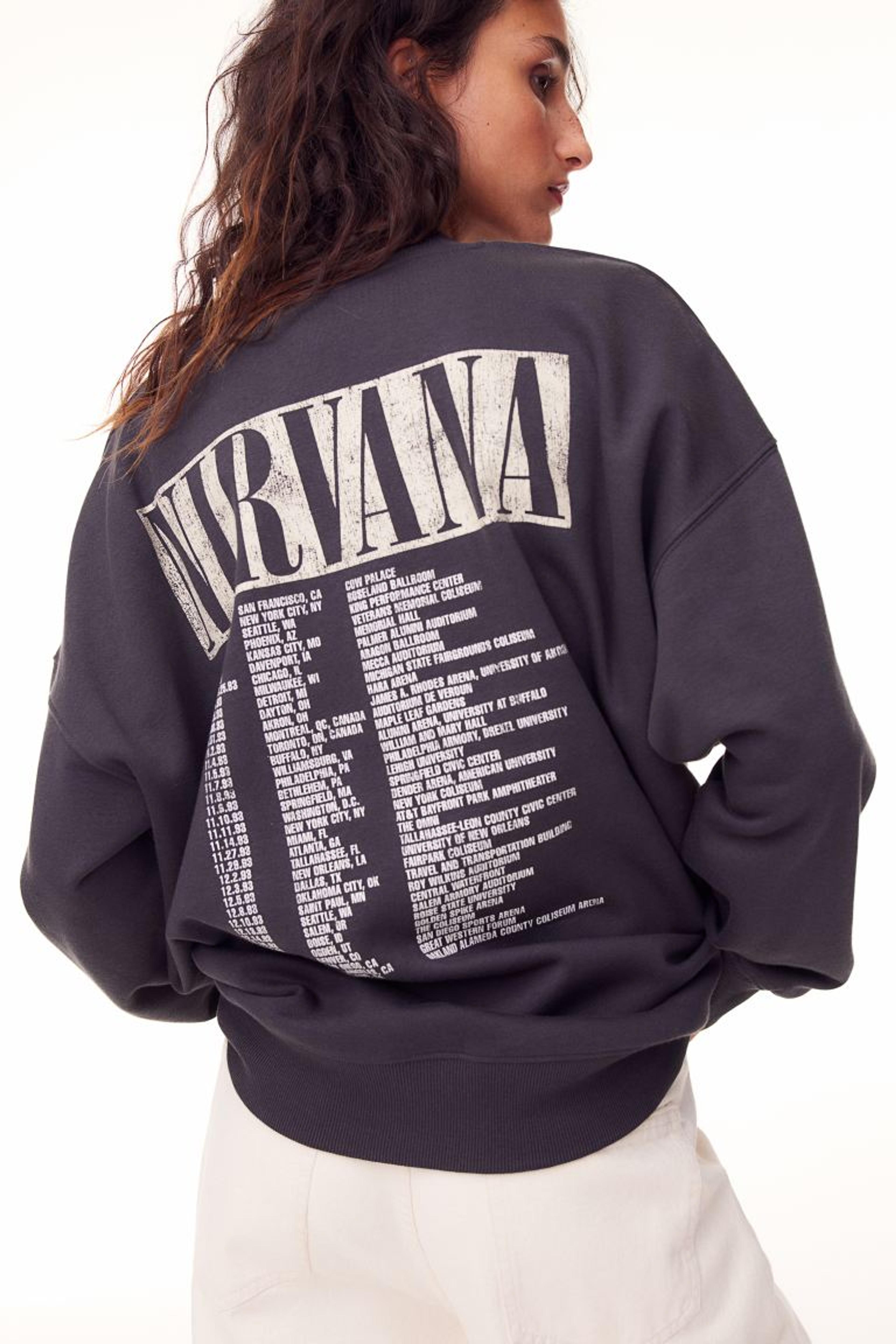 Oversized Sweatshirt - Dark gray/Nirvana - Ladies | H&M US