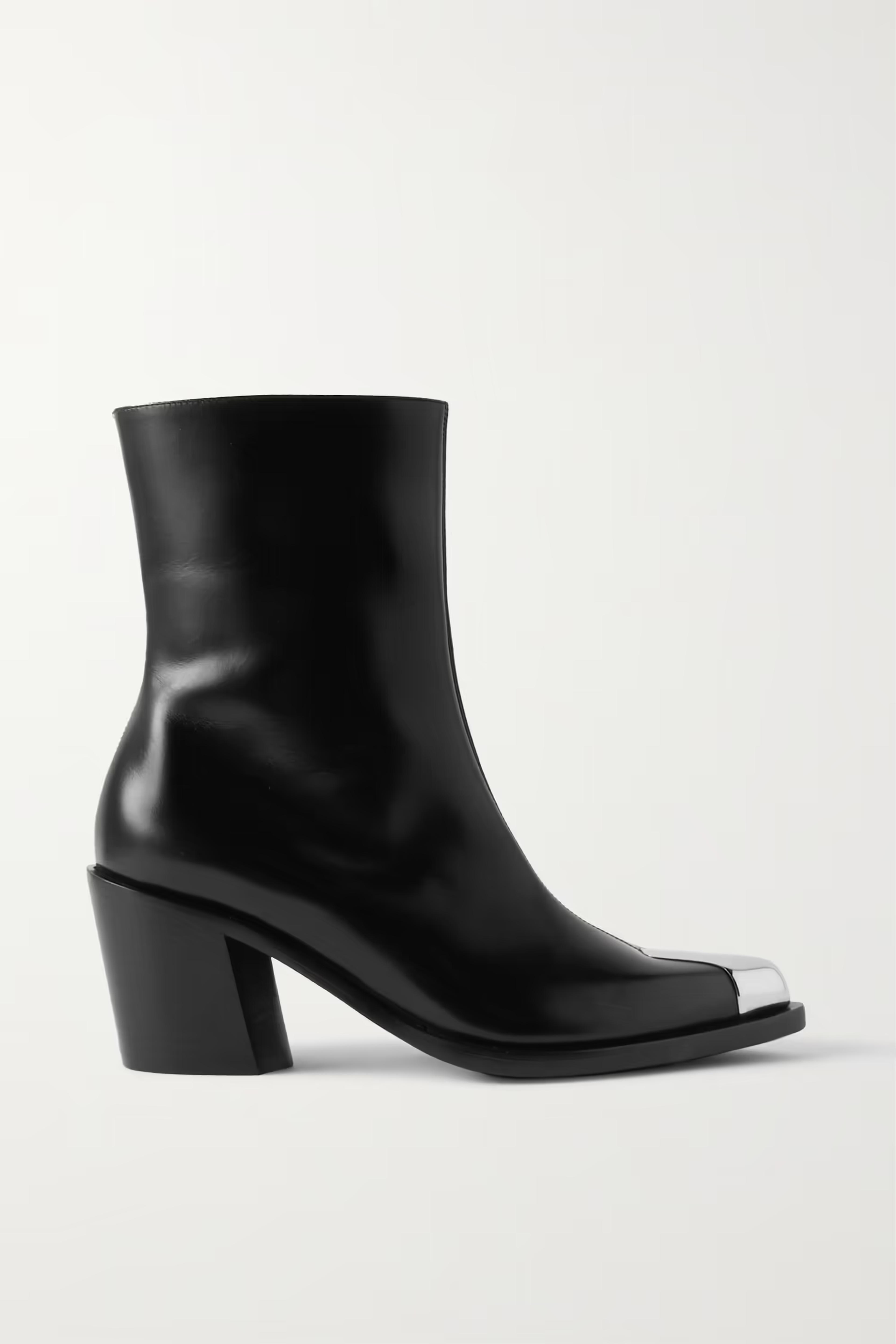 ALEXANDER MCQUEEN Embellished leather ankle boots | NET-A-PORTER