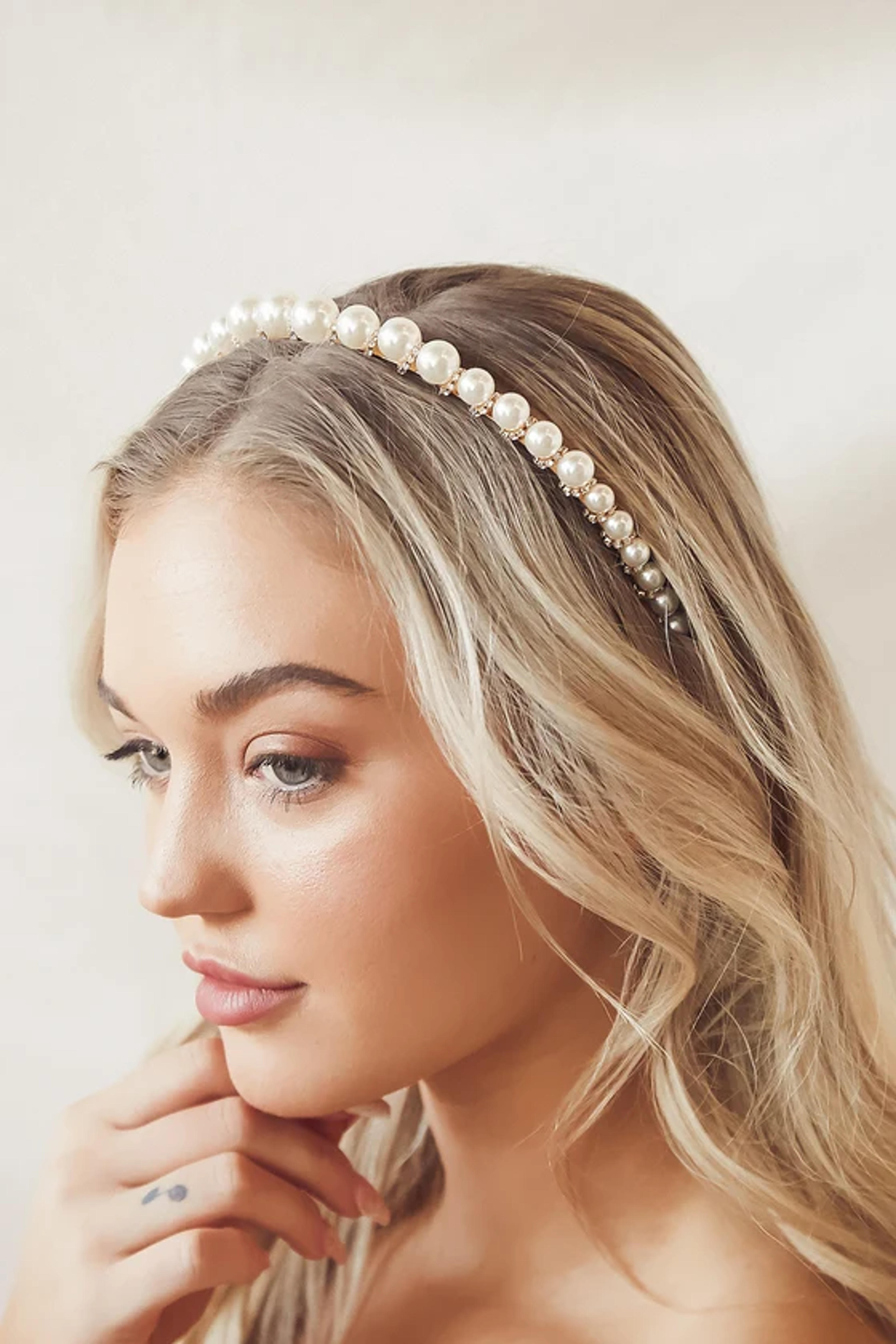 Gold Rhinestone Headband - Pearl Headband - Gold Metal Headband - Lulus