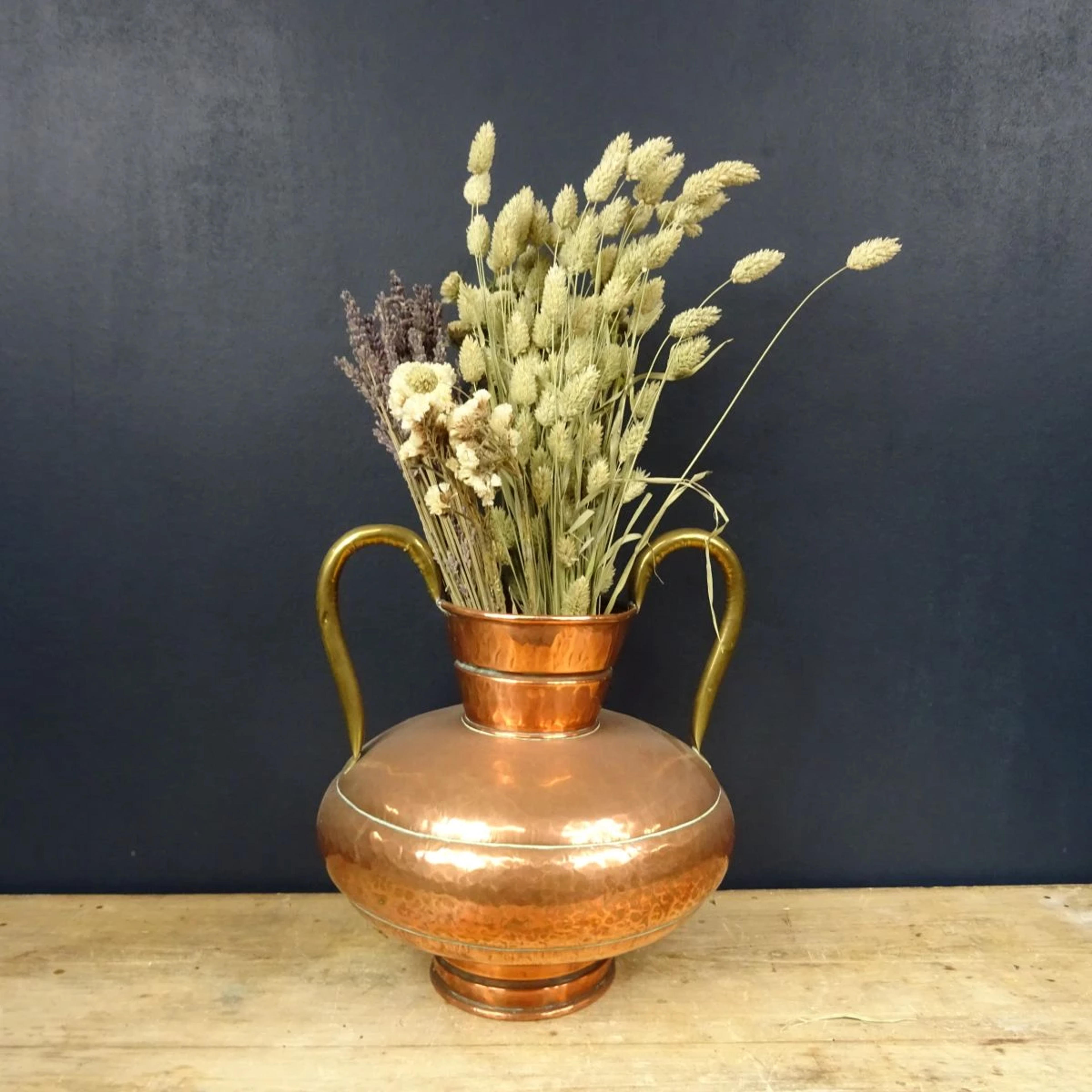 Copper & brass vase for floral arrangement - Le palais des bricoles