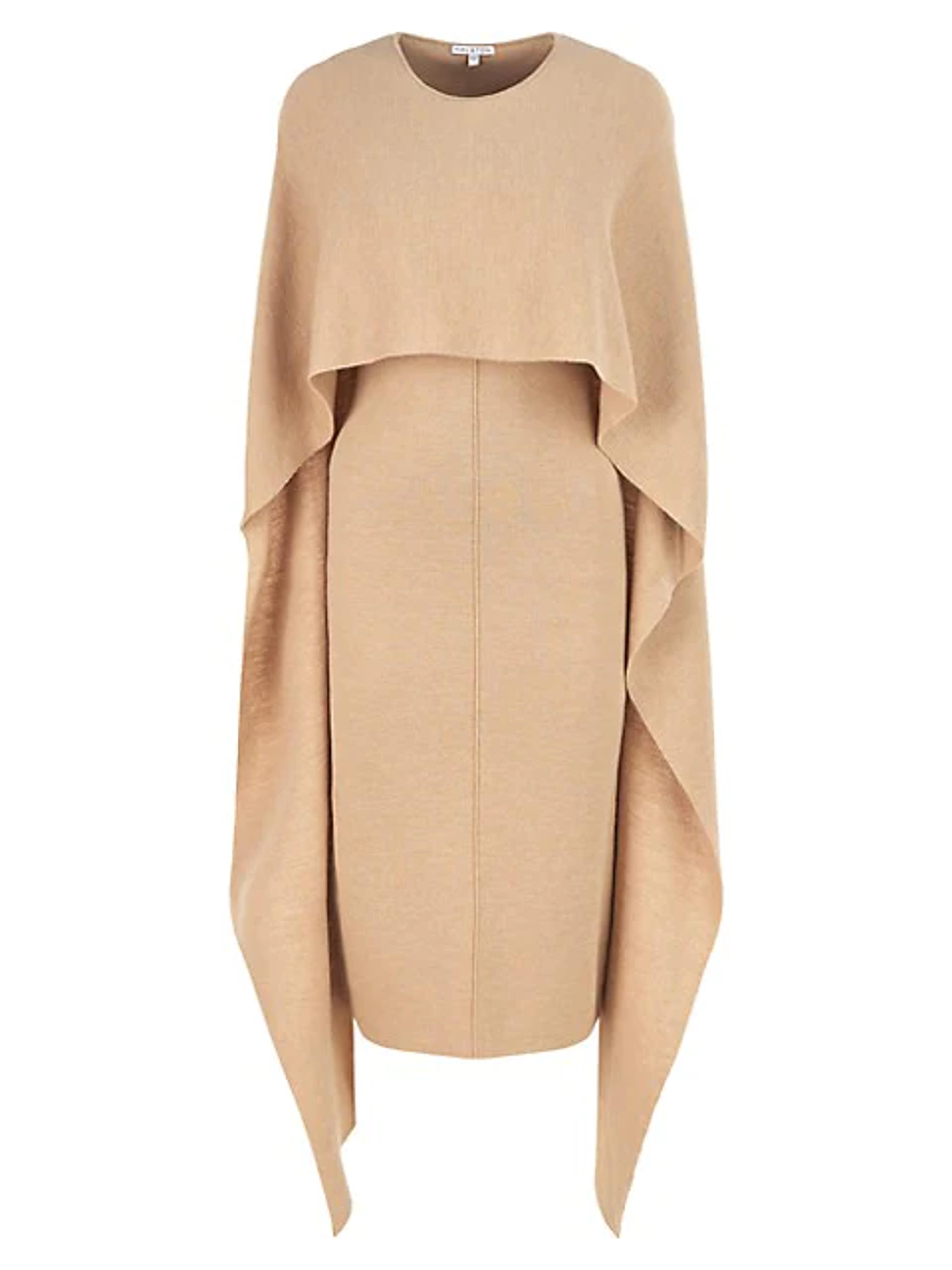 Shop Halston Amal Draped Wool Cape Dress | Saks Fifth Avenue