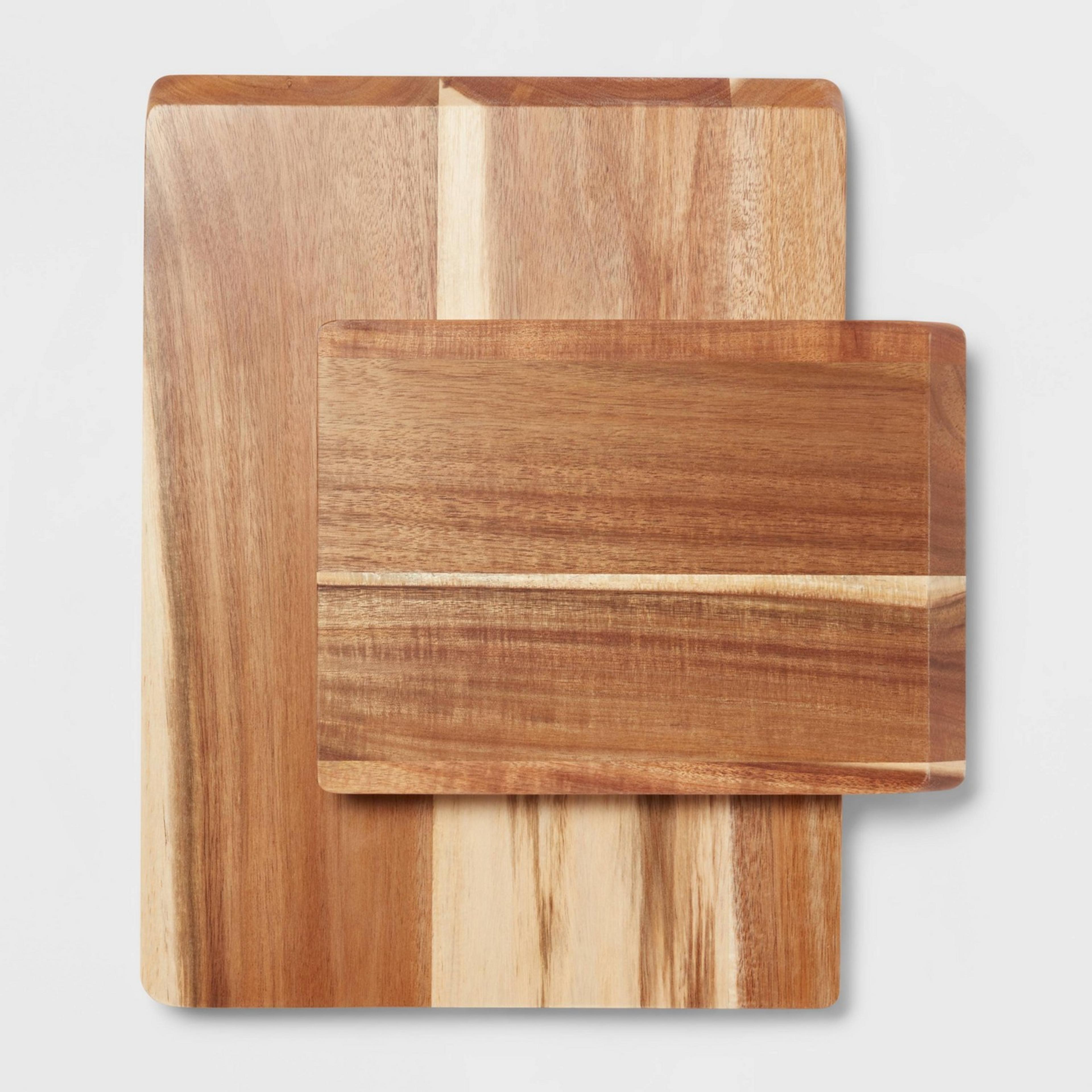 2pc Acacia Wood Nonslip Cutting Board Set - Made By Design&#8482;