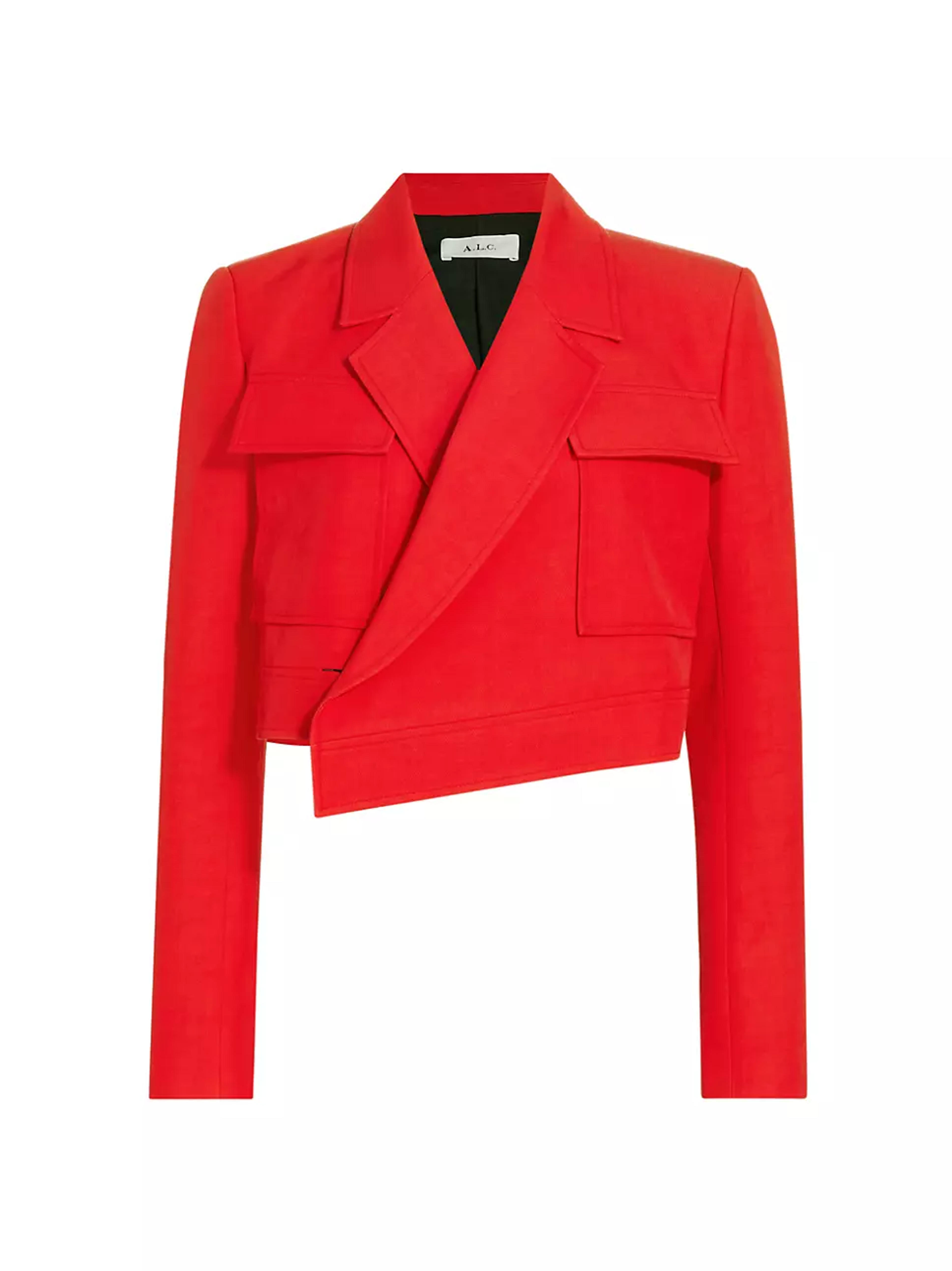 Shop A.L.C. Reeve Wrap Cropped Jacket | Saks Fifth Avenue