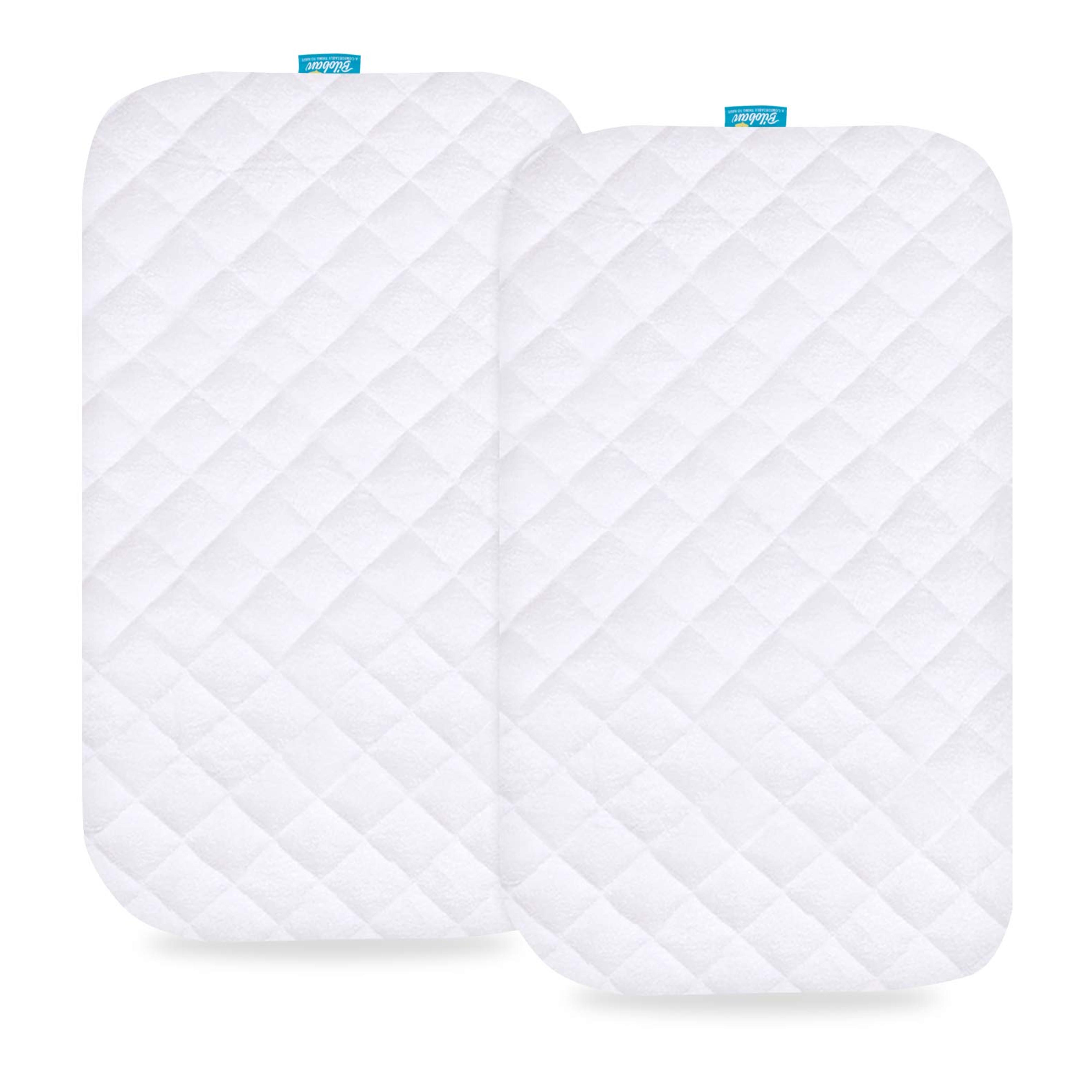 Amazon.com: Bassinet Mattress Pad Cover Compatible with Mika Micky Bedside Sleeper, 2 Pack, Waterproof Quilted Ultra Soft Bamboo Sleep Surface, Breathable and Easy Care : Baby