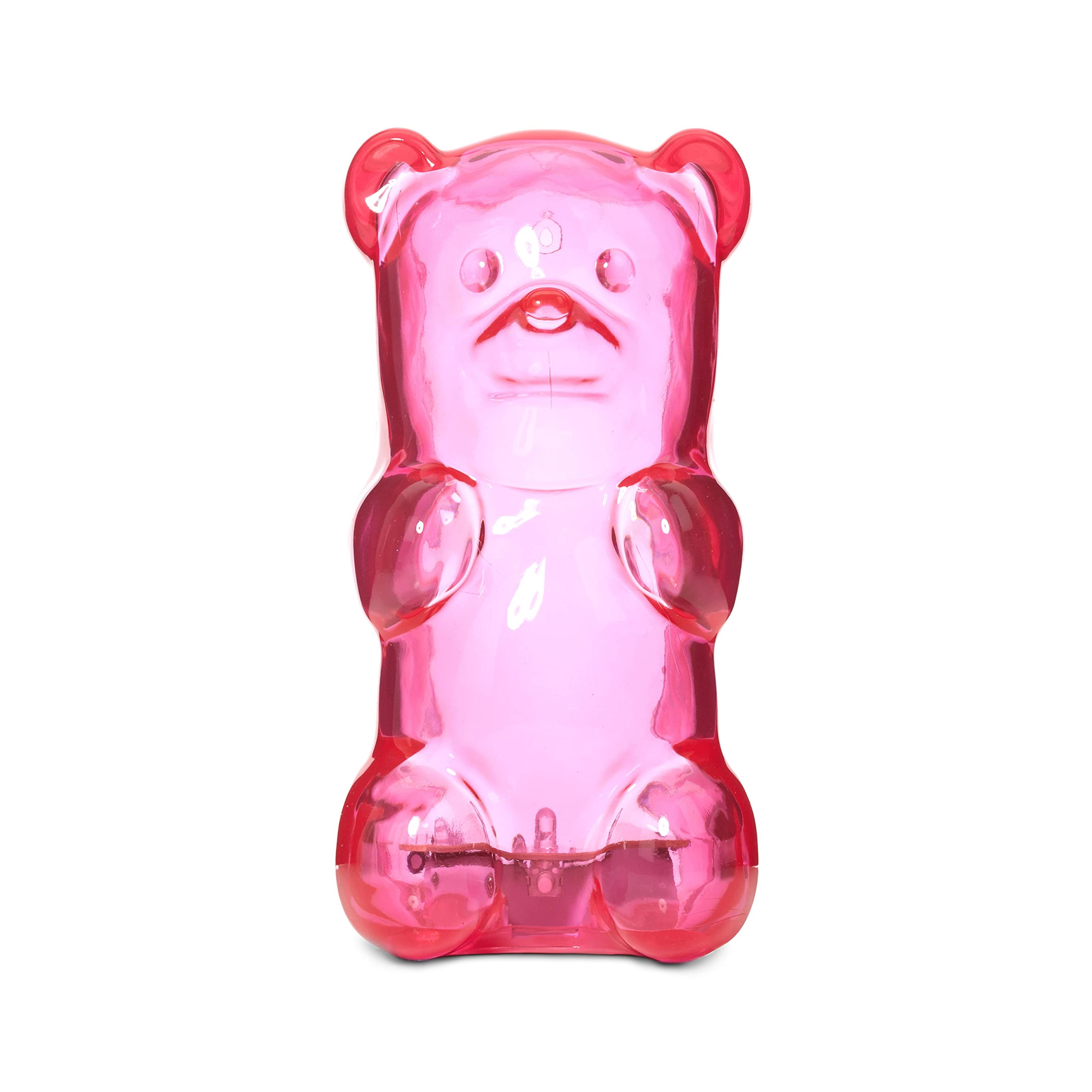 Gummygoods Squeezable Gummy Bear Night Light: Rechargeable w/Timer, The Perfect Holiday Christmas Gift for Kids, Nursery, Dorms, Cute Gift (Pink)