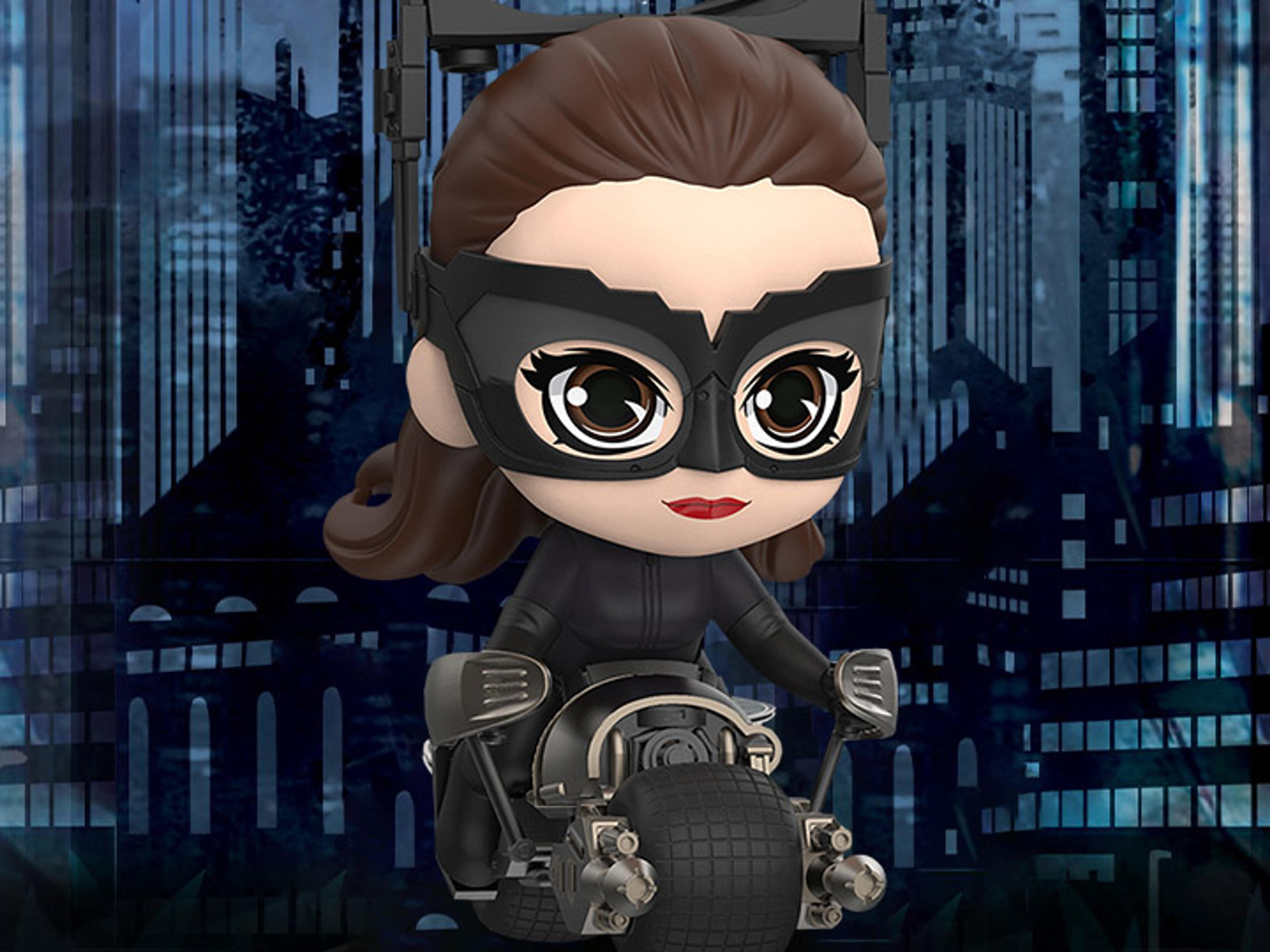 The Dark Knight Trilogy Cosbaby Catwoman with Bat-Pod