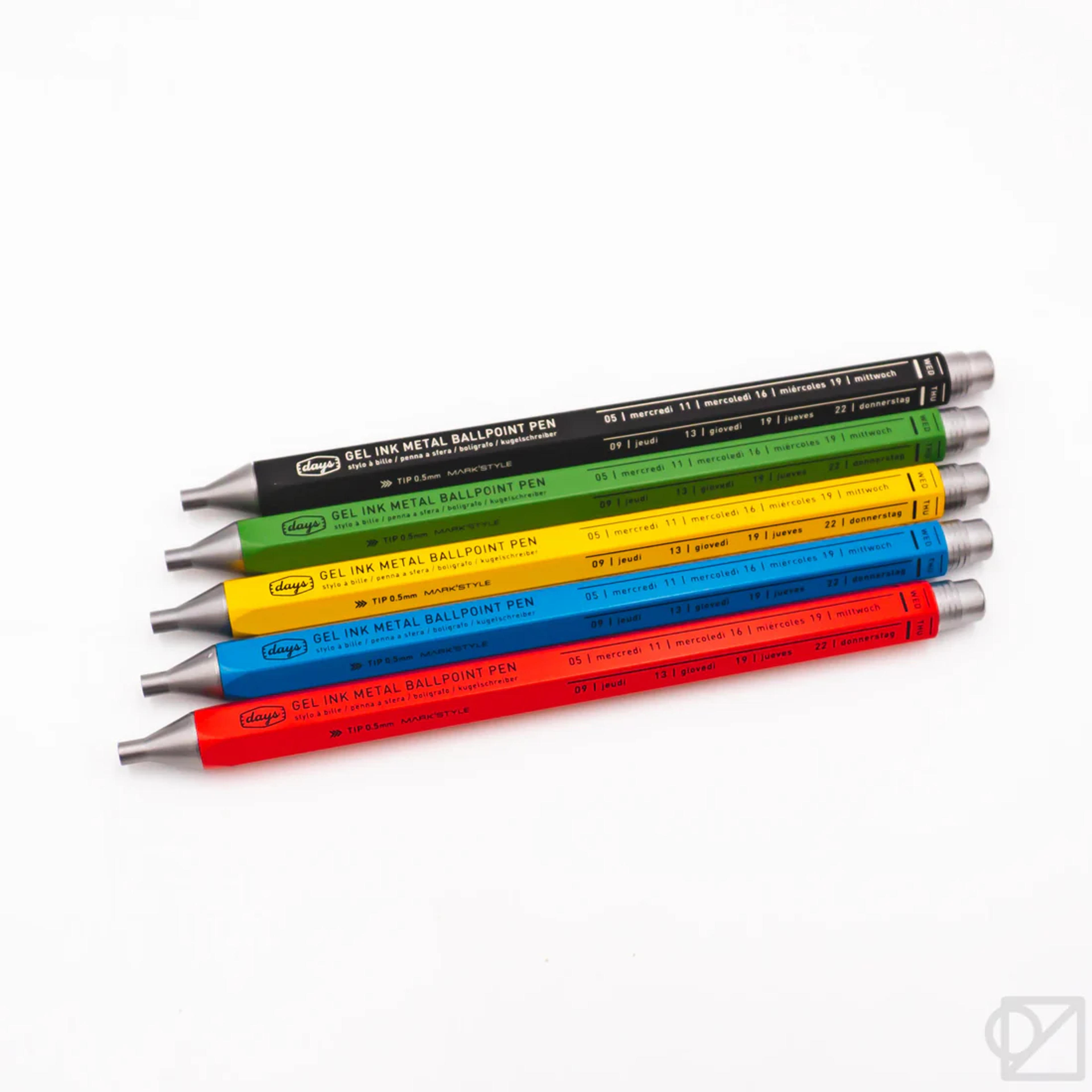 MARK'STYLE Days Gel Ink Metal Ballpoint Pens – Omoi Life Goods