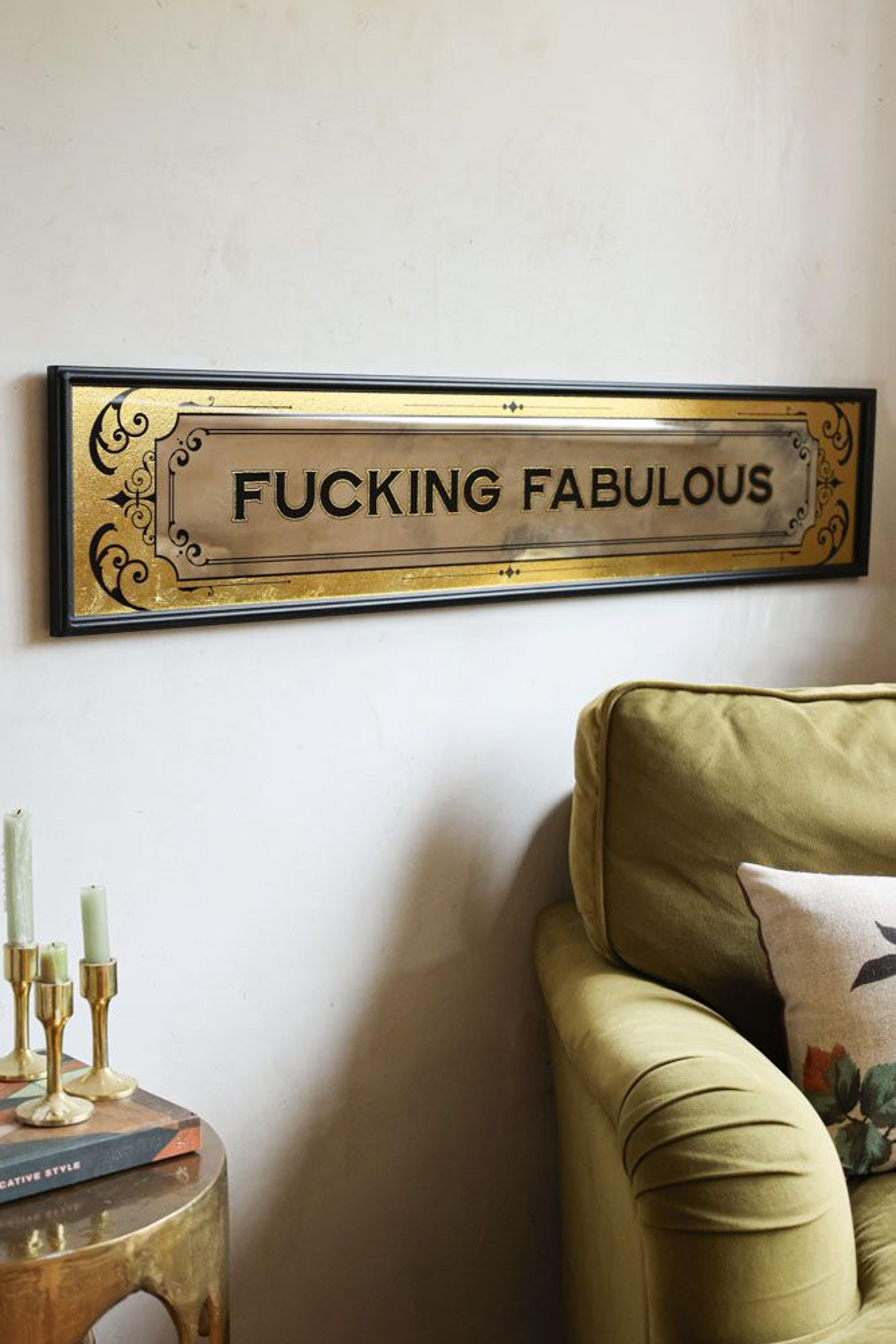 Fucking Fabulous Typography Mirror