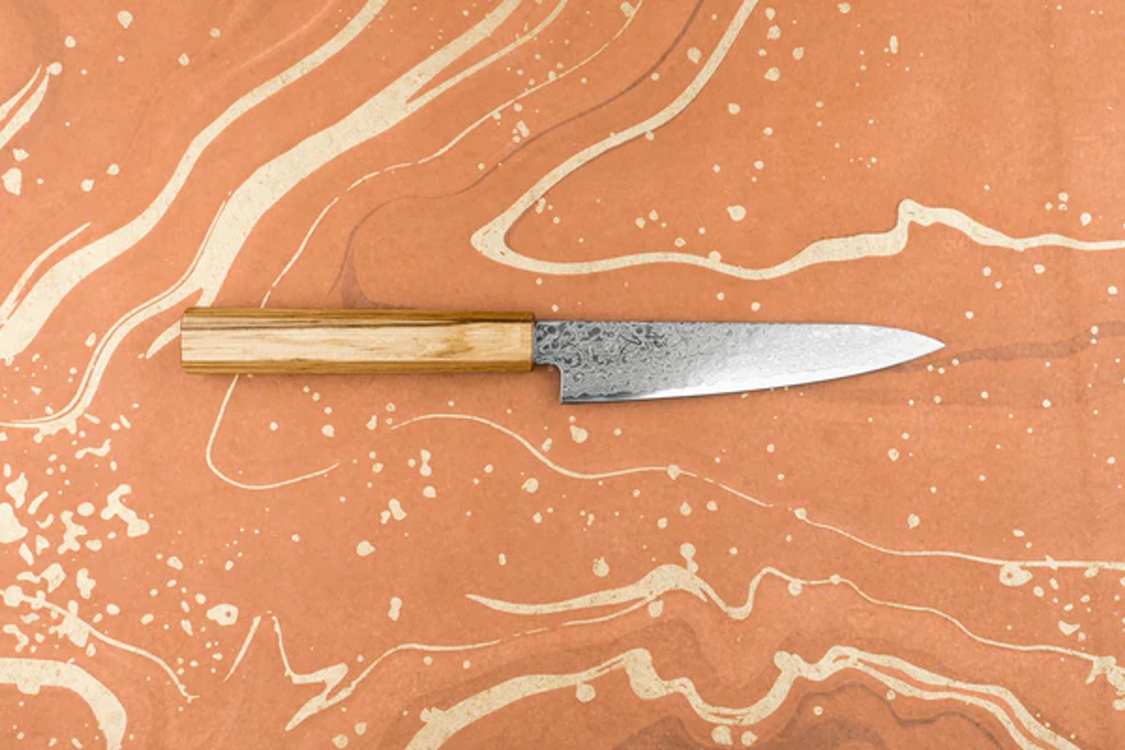 Tsunehisa ZA18 Damascus Petty 135mm | Knifewear - Handcrafted Japanese Kitchen Knives