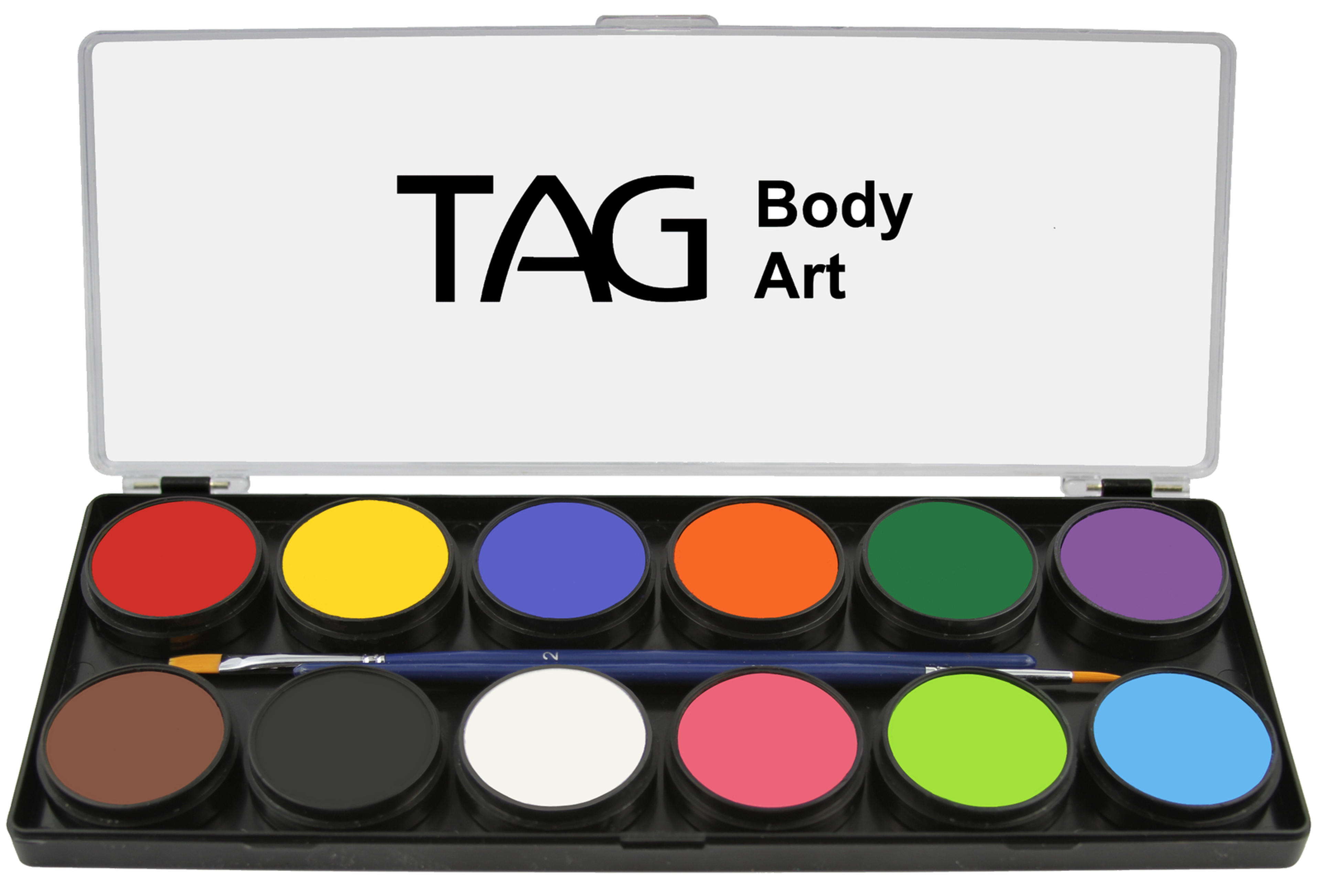 Regular Palette 12 x 10g Face and Body Paint - TAG Body Art