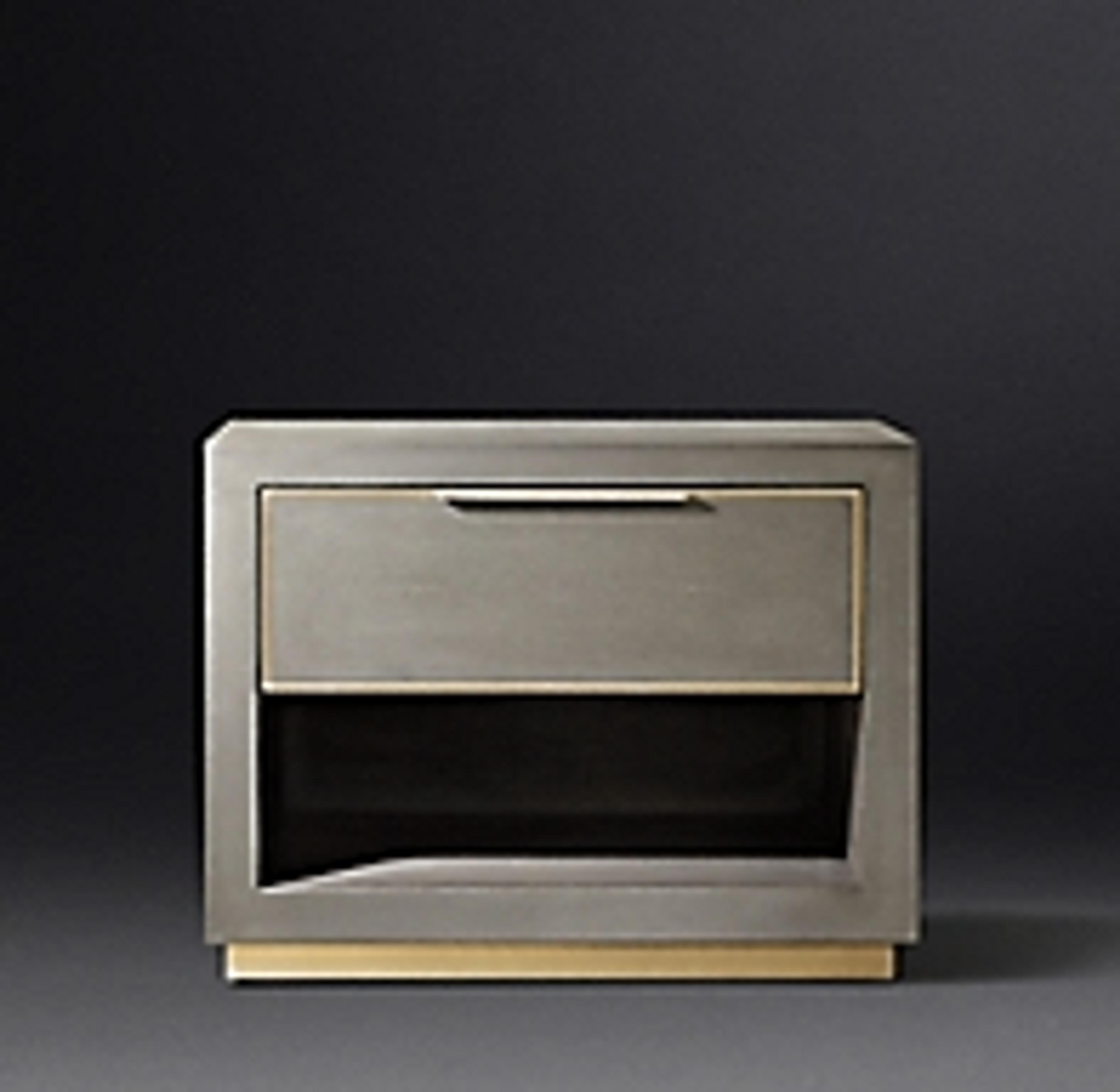 Cela Shagreen Open Nightstand