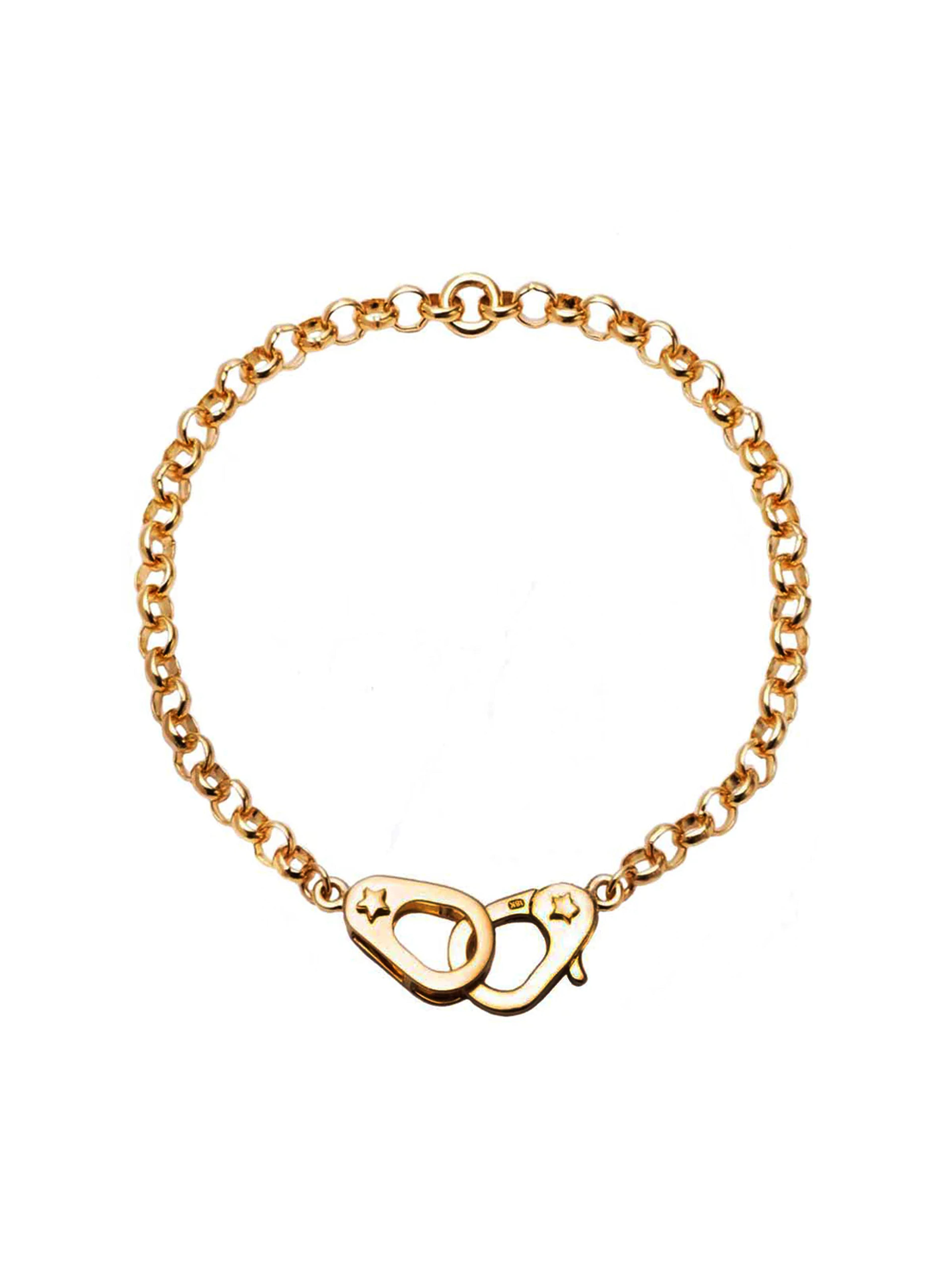 Medium Belcher Sister Hook Yellow Gold Bracelet