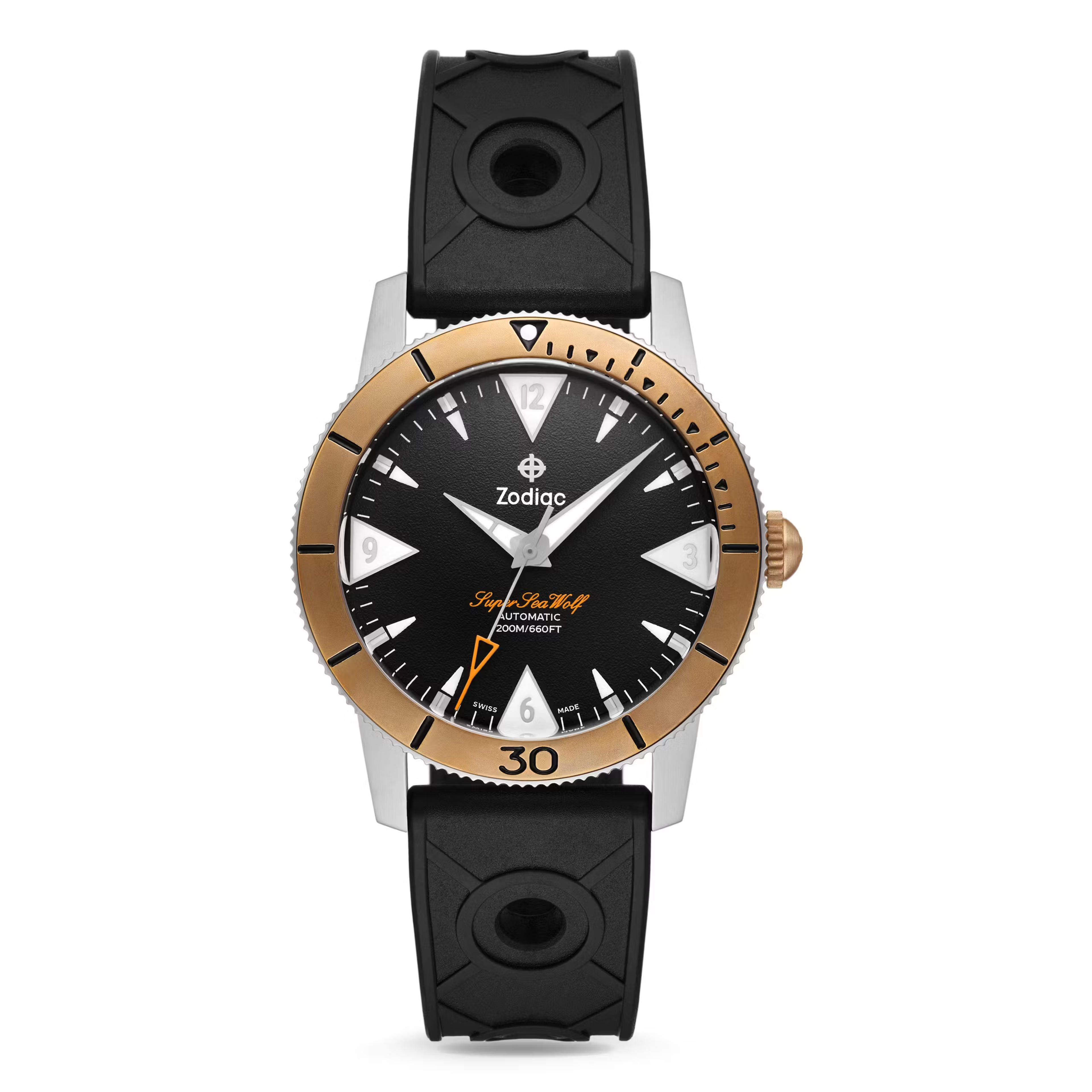 Zodiac Huckberry x Zodiac Bronze Super Sea Wolf Dive Watch - Black/Bronze | Dive Watches | Huckberry