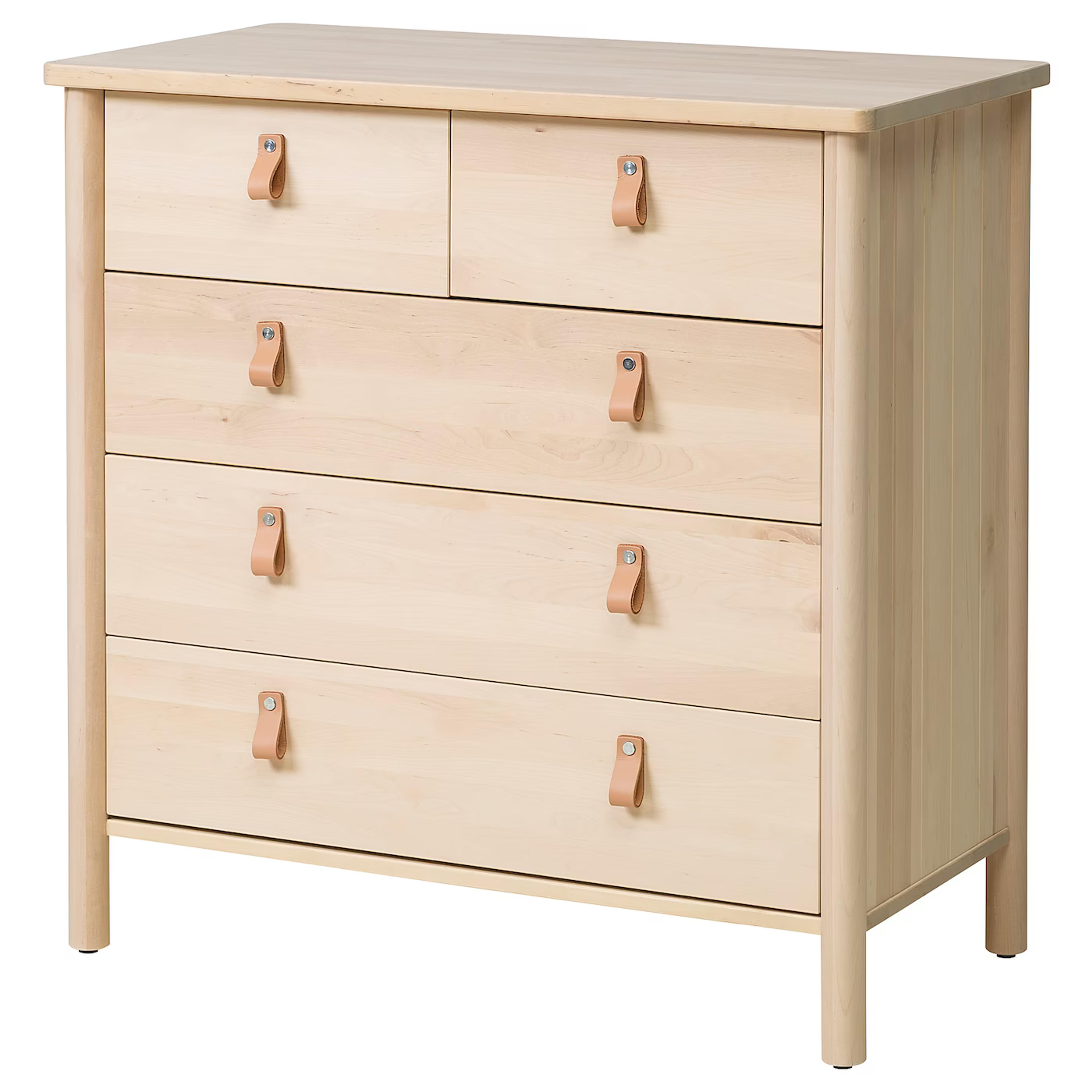 BJÖRKSNÄS 5-drawer chest - birch 35 3/8x35 3/8 "