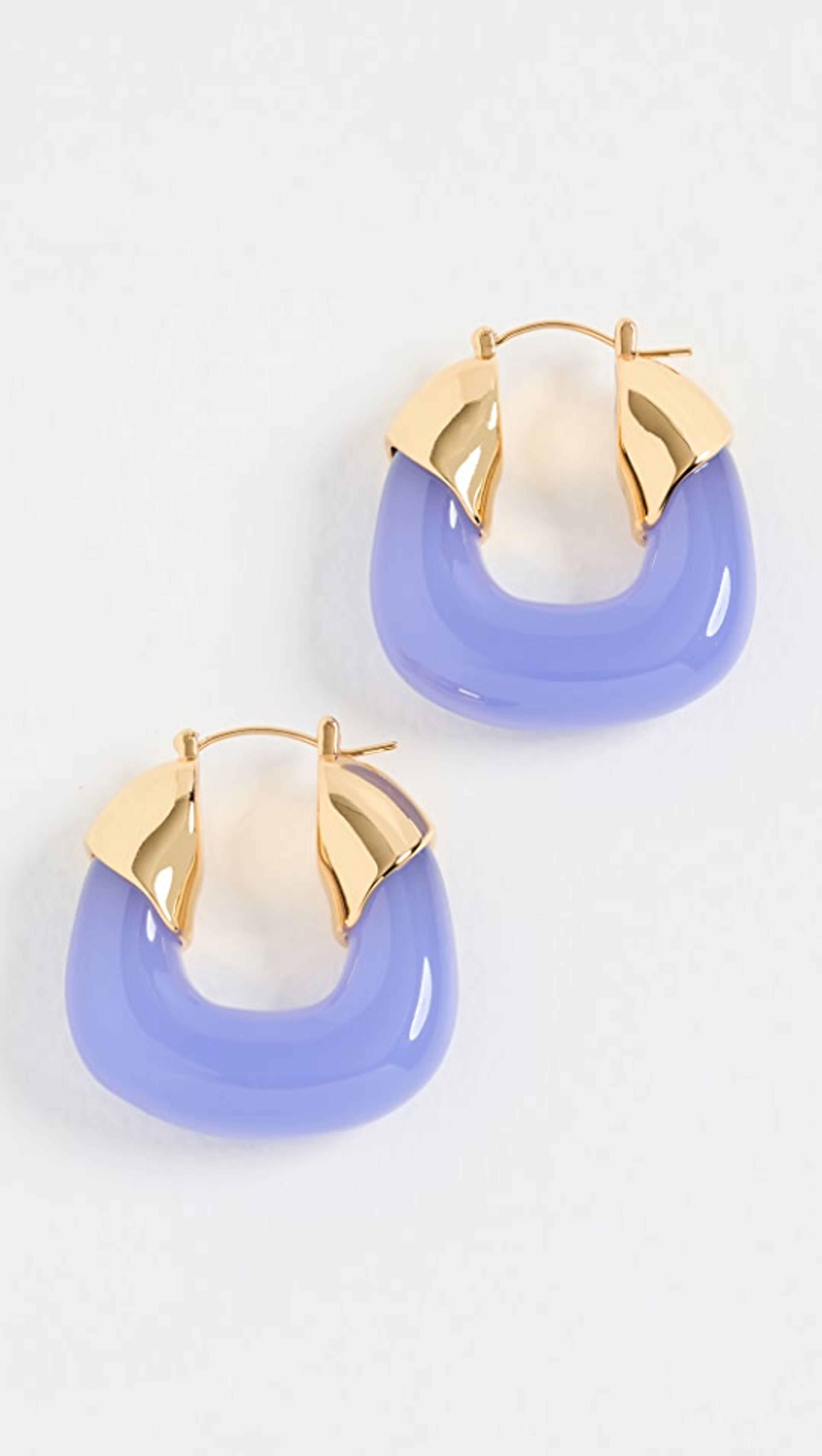 Lizzie Fortunato Organic Hoops In Periwinkle | SHOPBOP