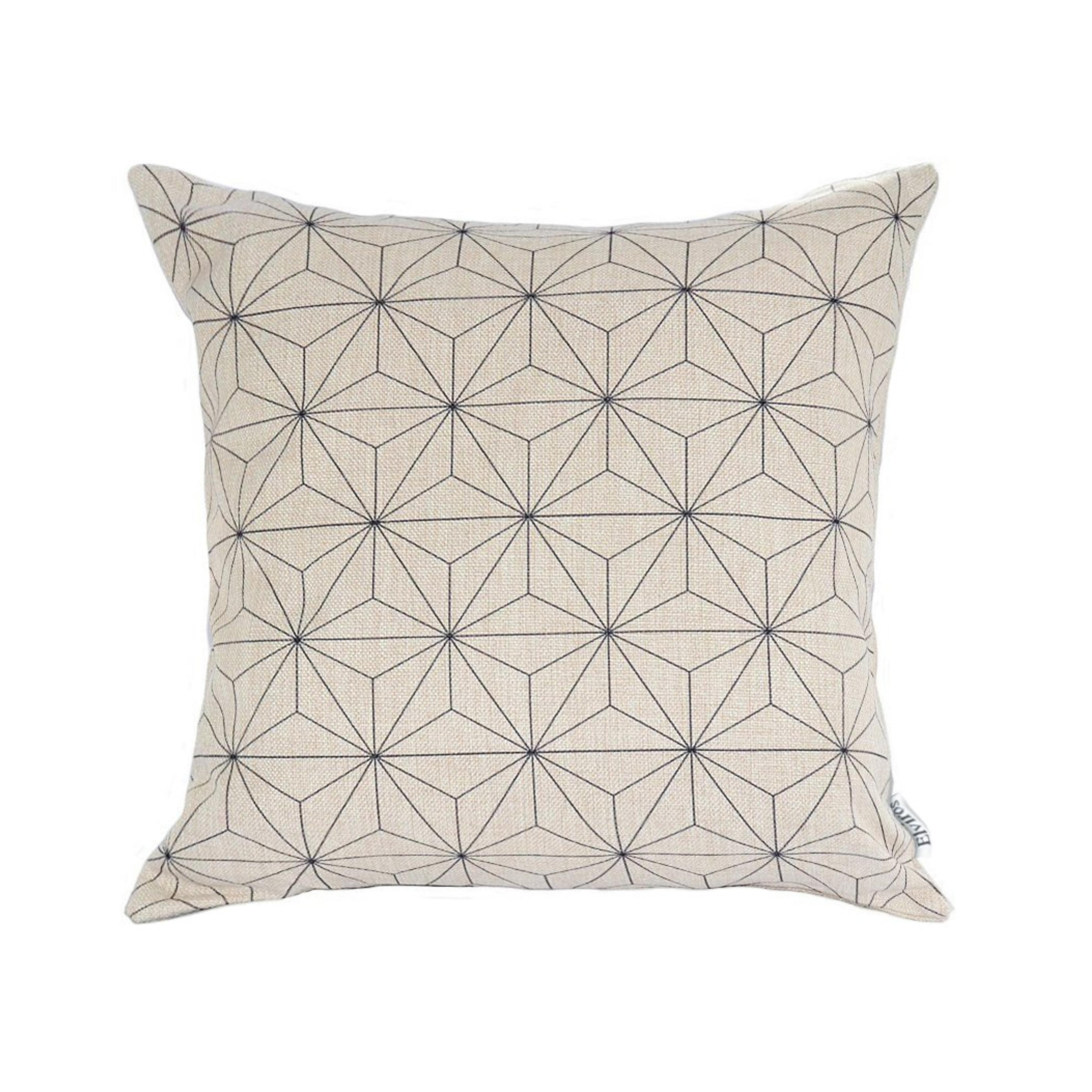 Decorative Scandinavian Modern Geometric Design Watercolor Throw Pillow Cover...