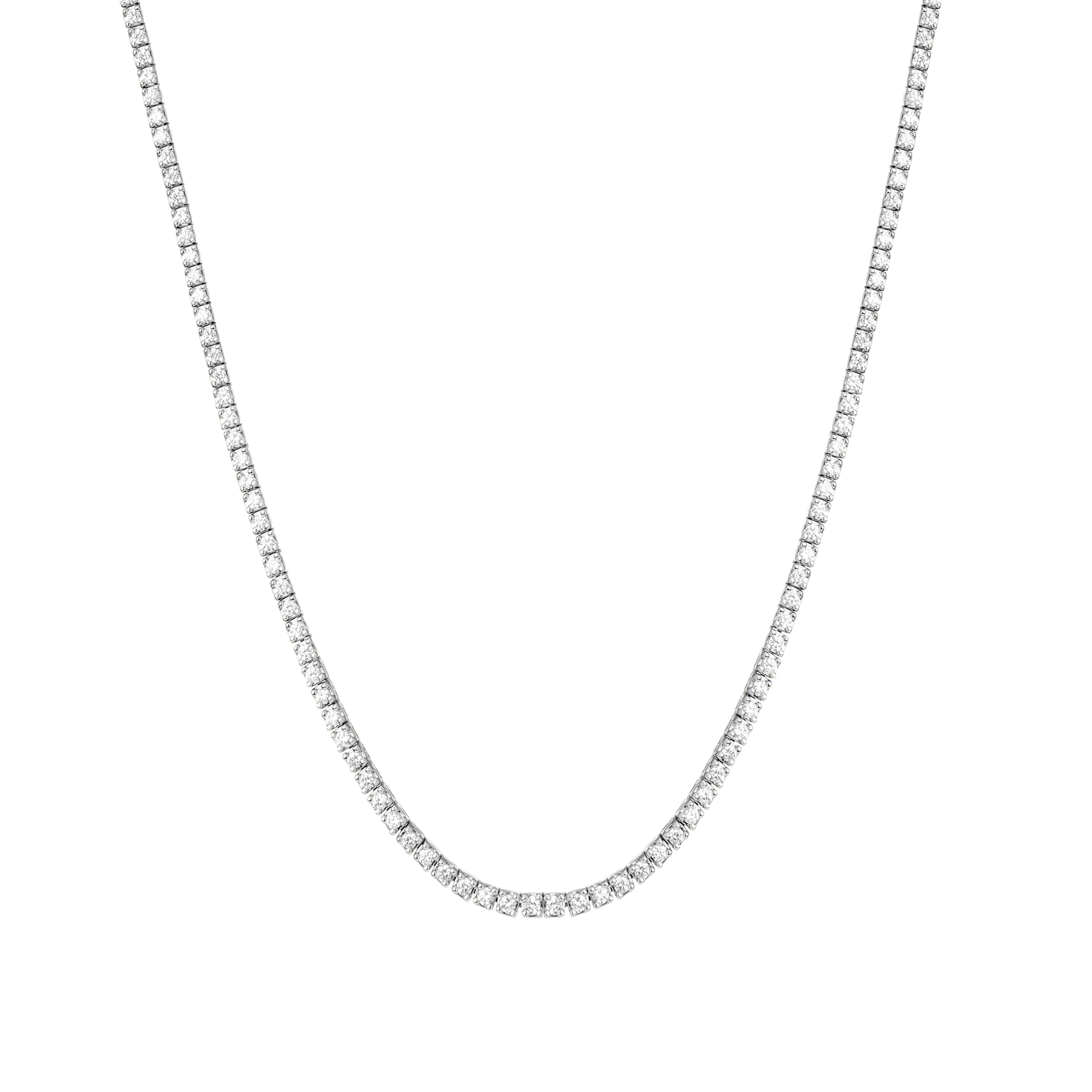 White Sapphire Tennis Necklace