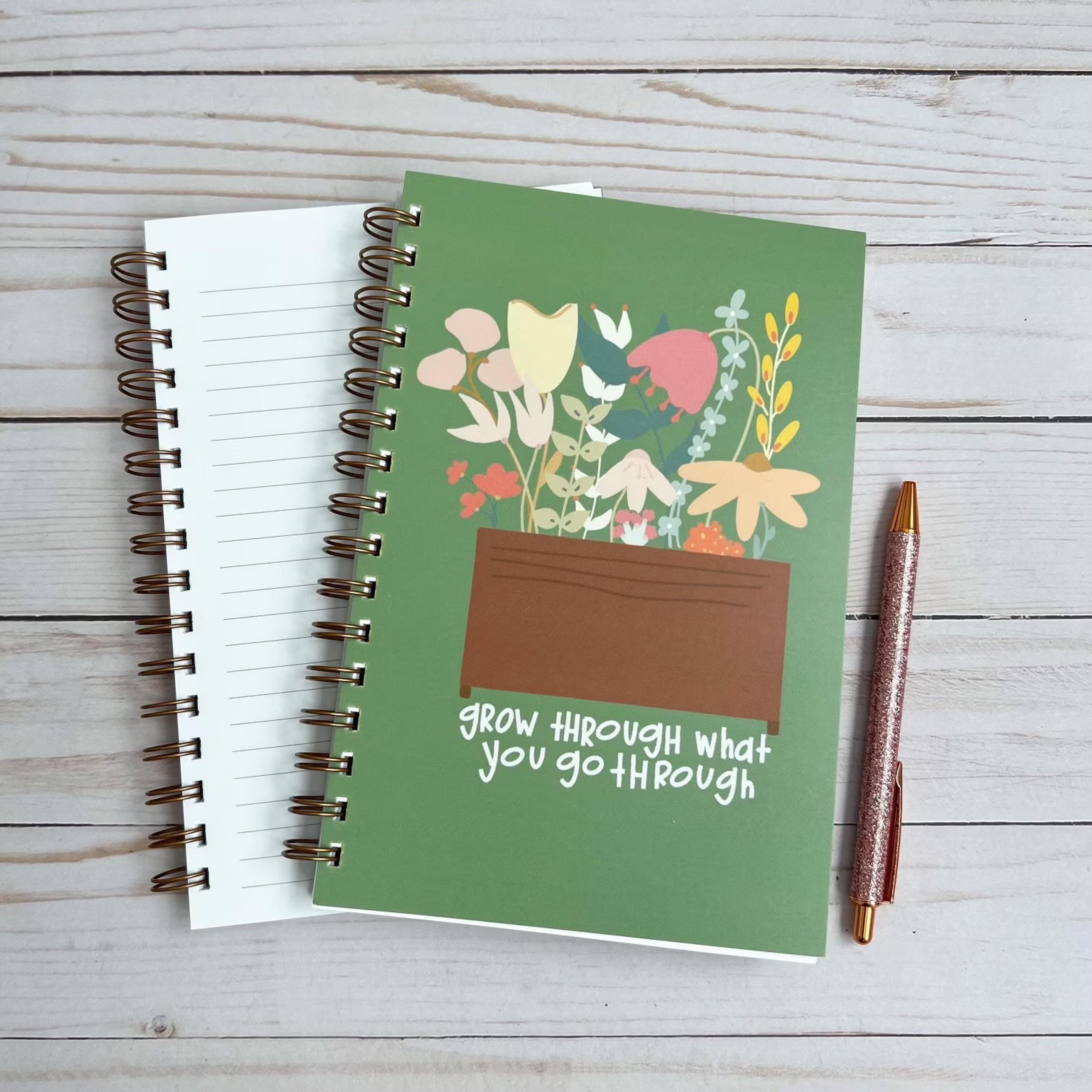 Cute Notebooks Pretty Journals Grow Through What You Go - Etsy