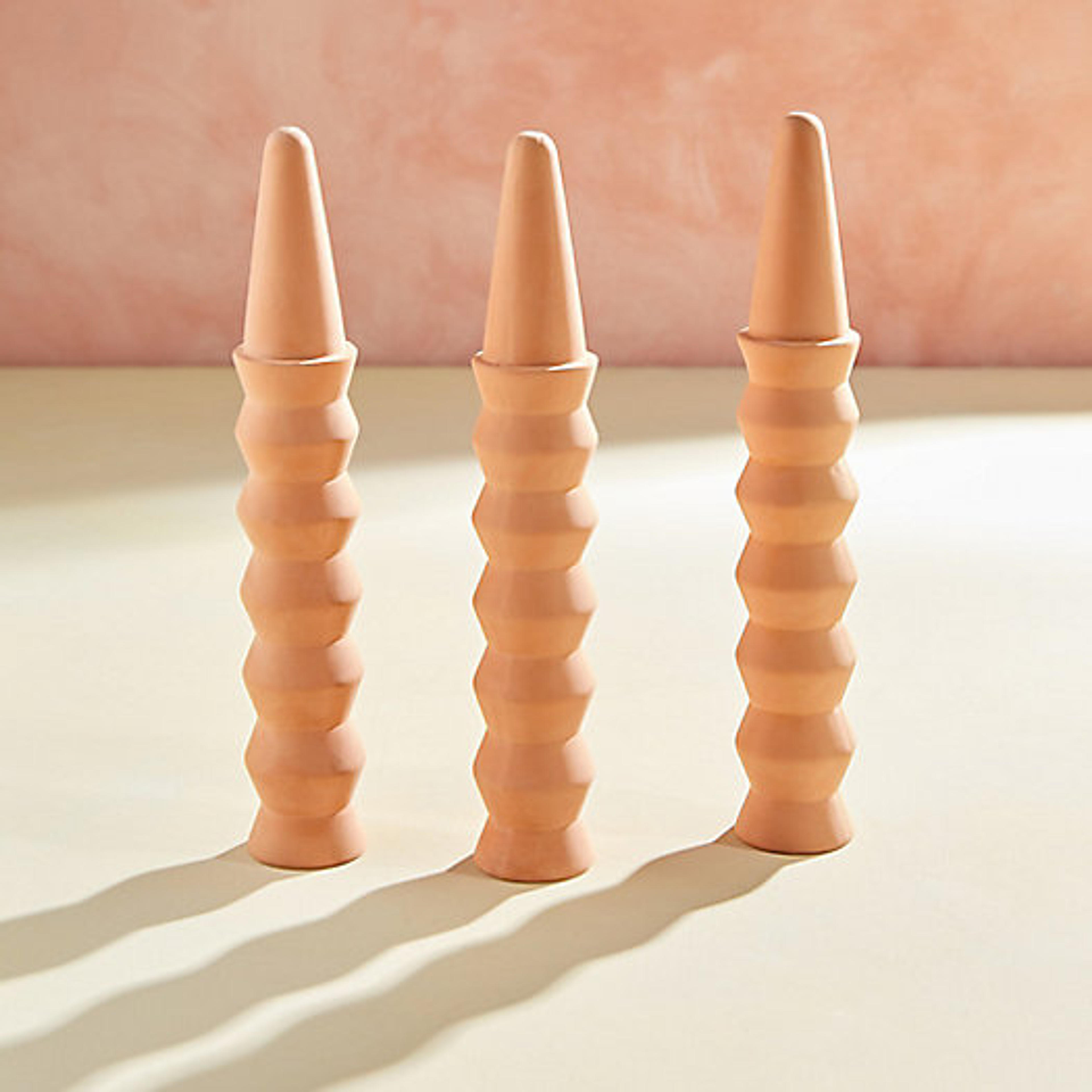Terracotta Irrigation Cones, Set of 3