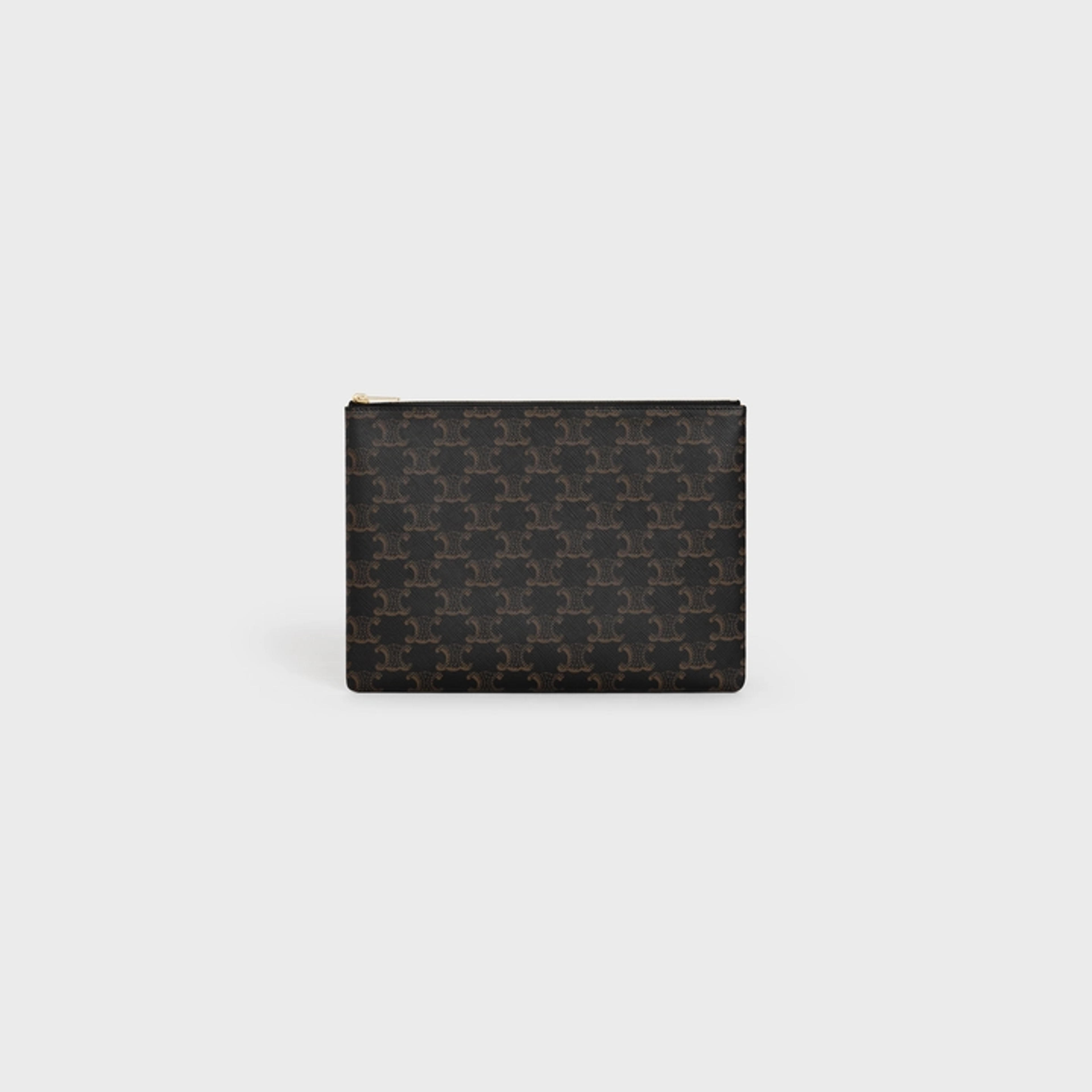 POUCH IN TRIOMPHE CANVAS - BLACK | CELINE