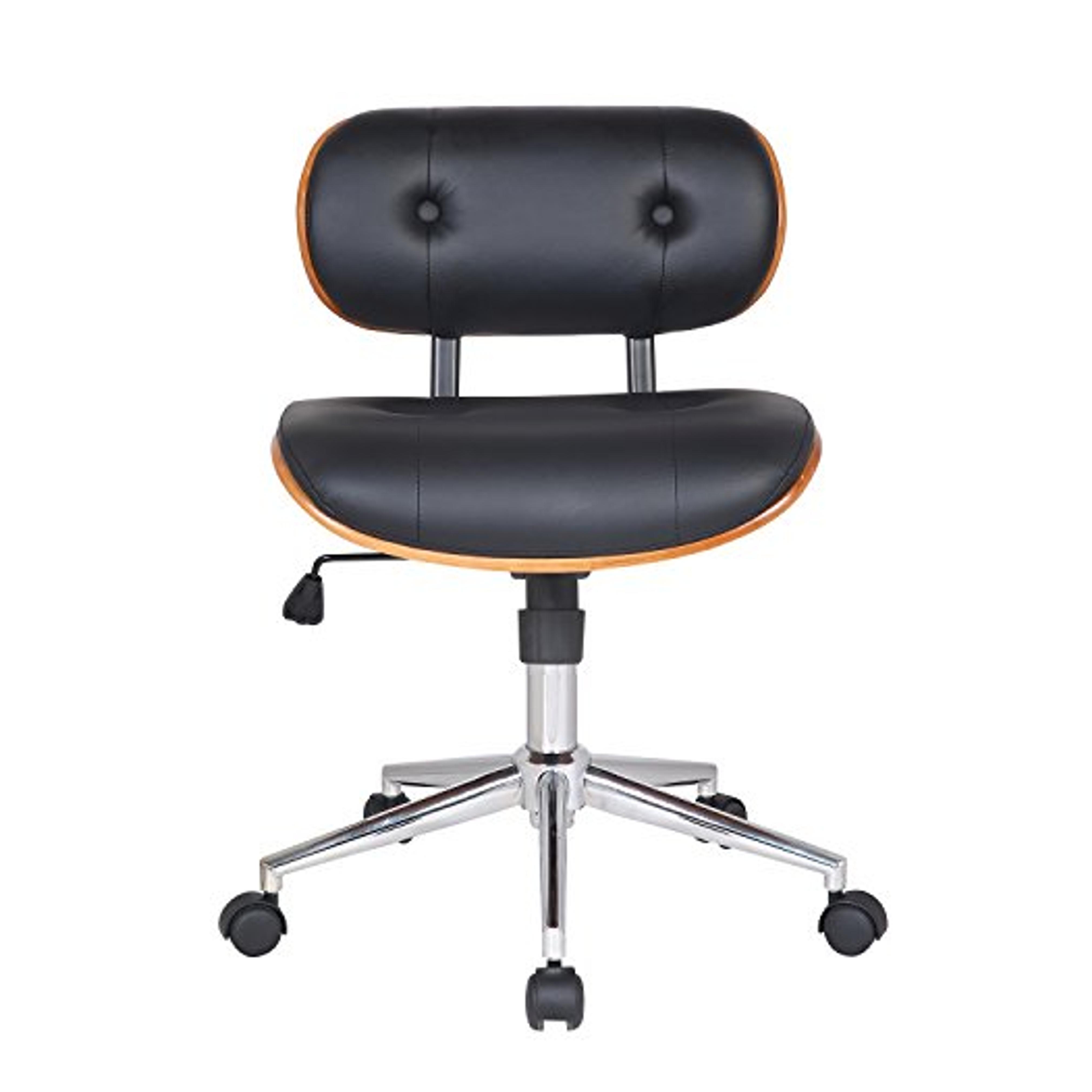 Joveco Bentwood Button Tufted Adjustable Height Swivel Desk Chair