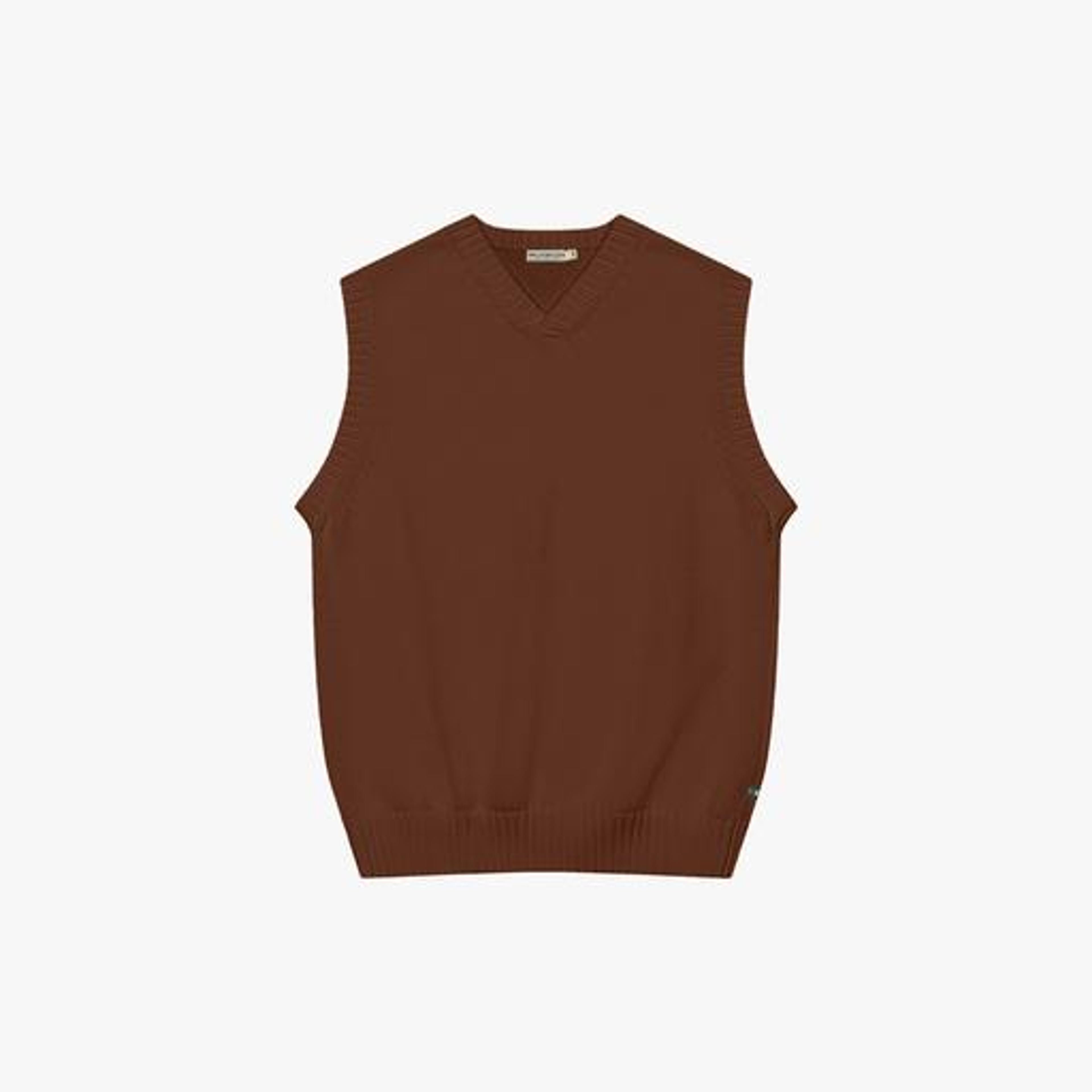 Ivy V-Sweater Vest Brown | Vests