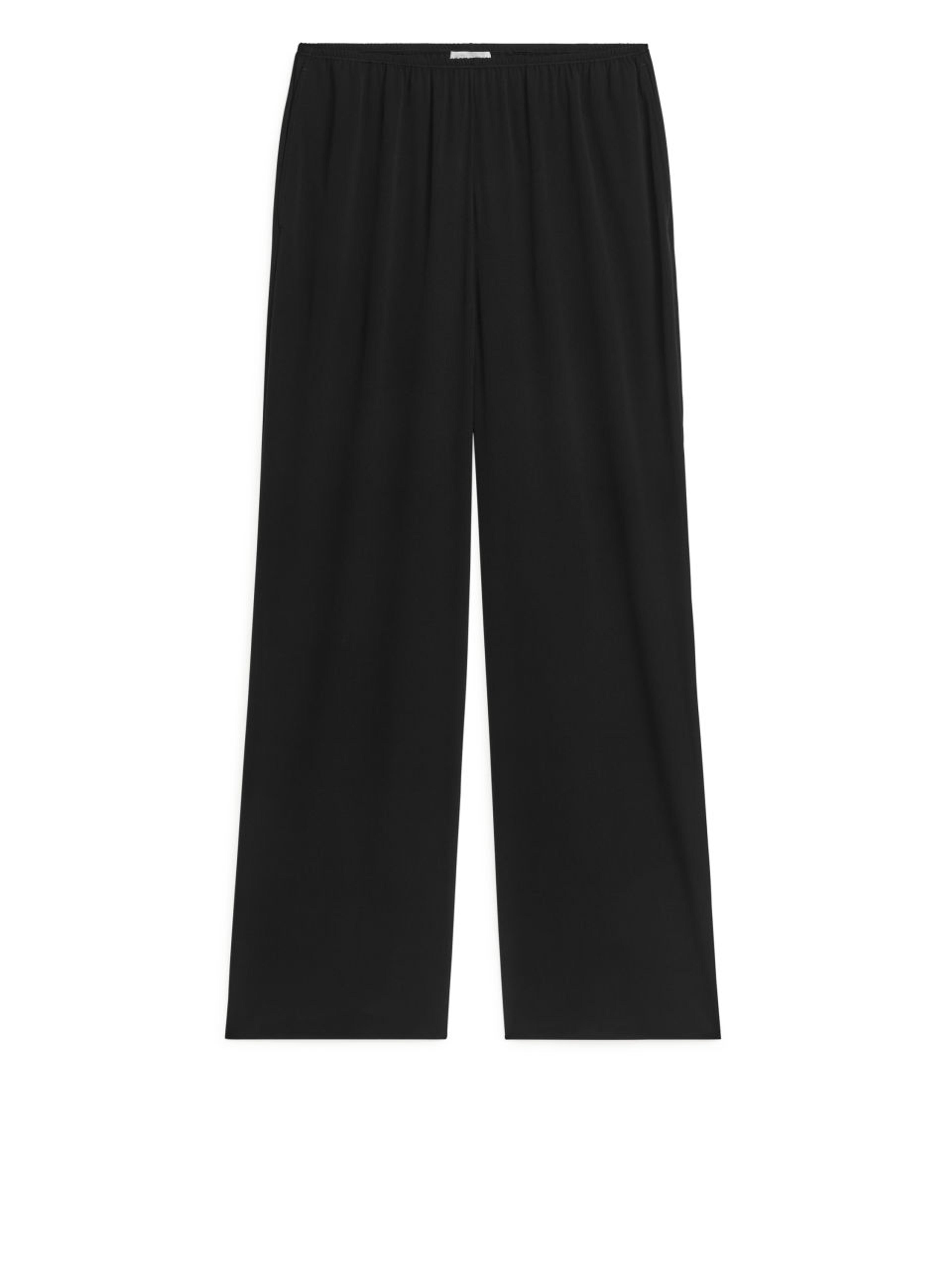 Silk Trousers - Black - ARKET SI