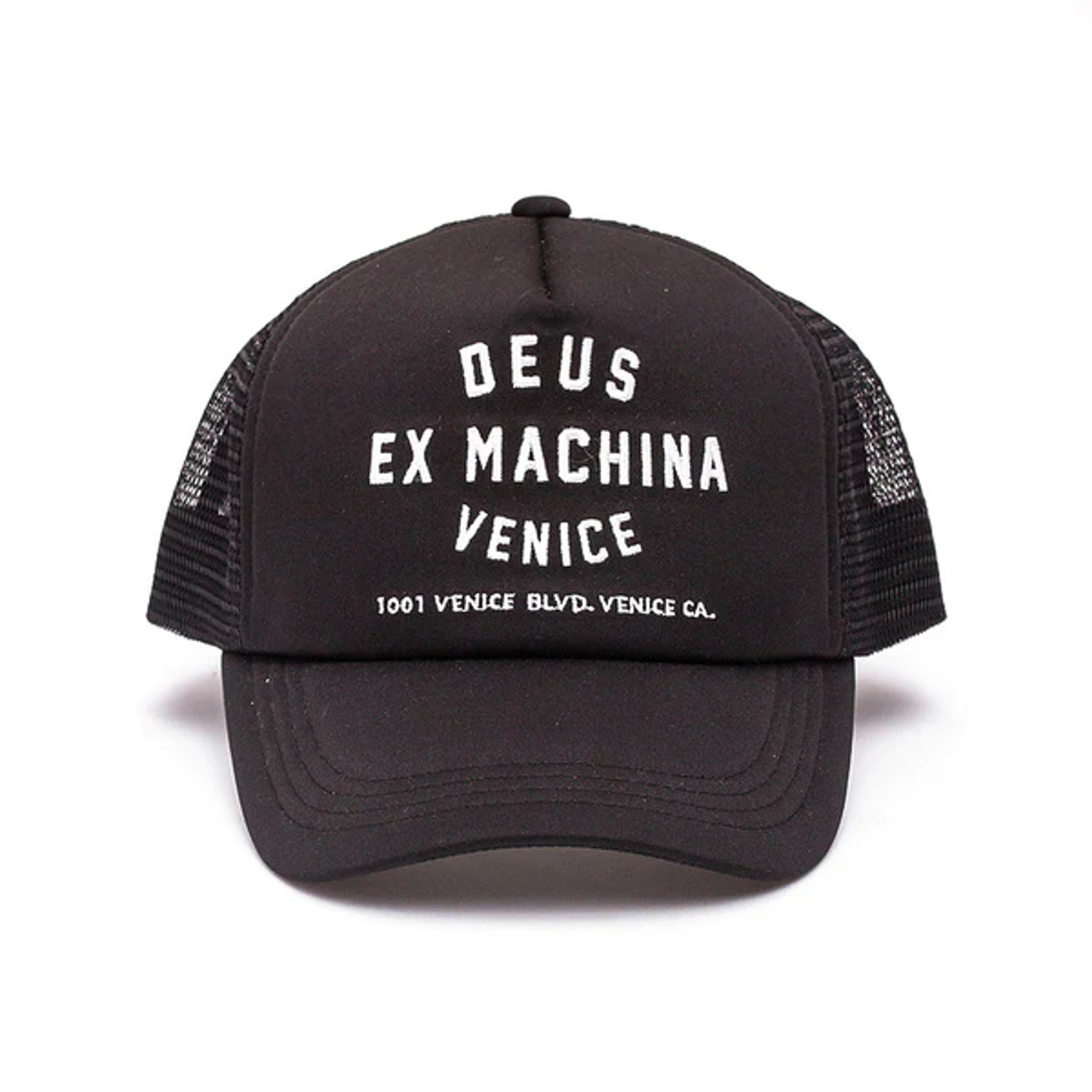 Venice Address Trucker Hat - Black