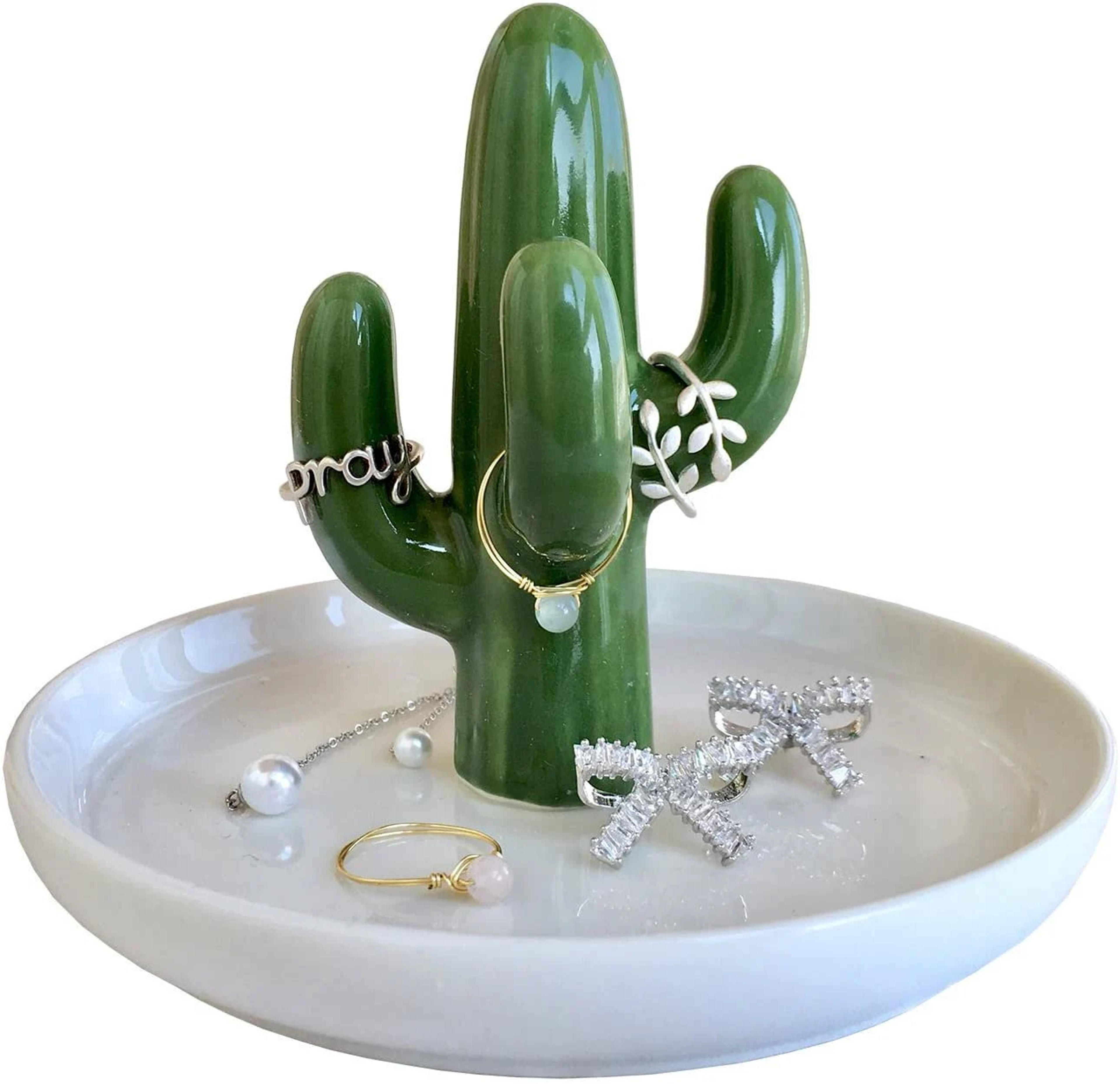 Ring Holder Dish Cactus Dog or Elephant for Jewelry Ceramic