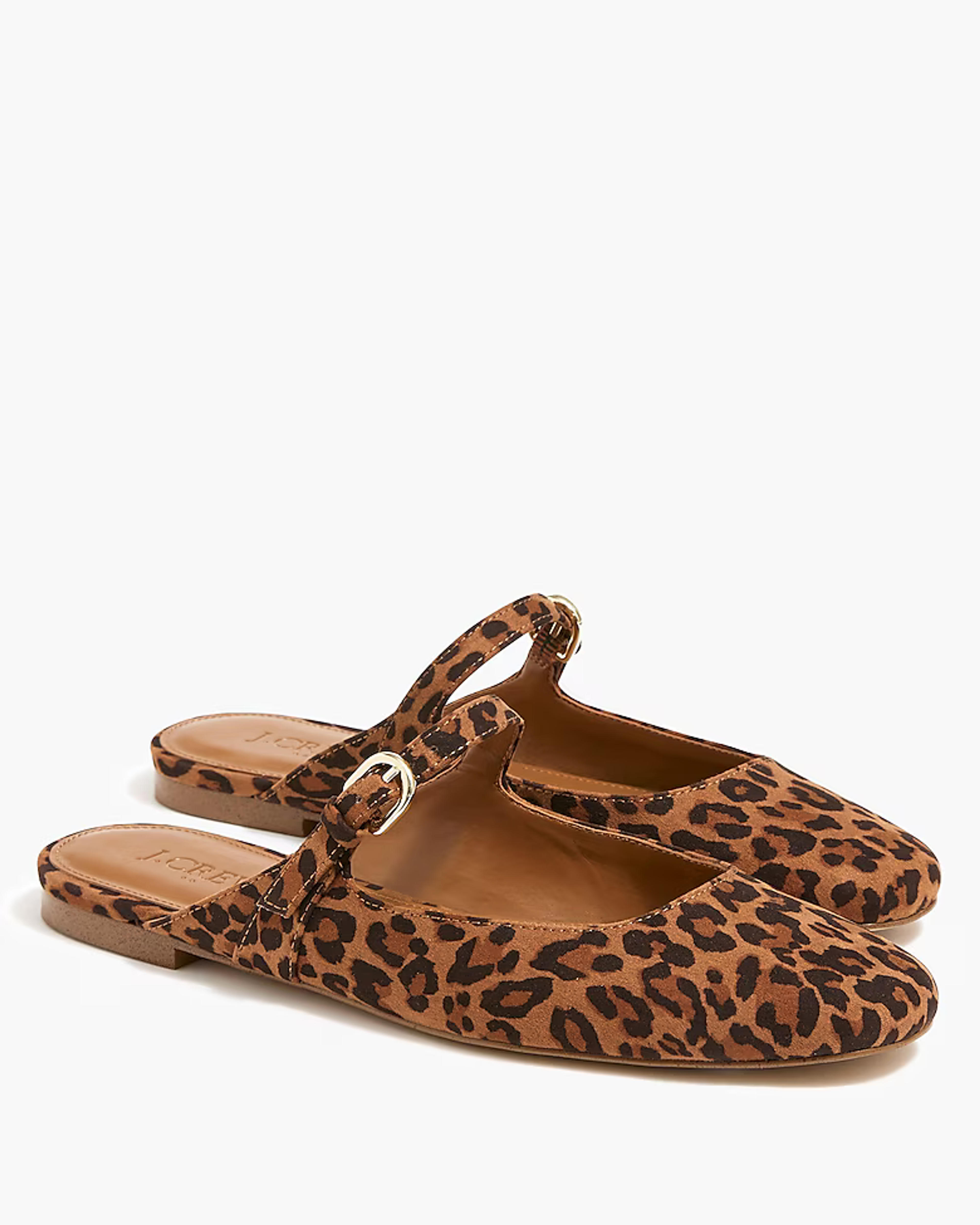 Factory: Leopard Mary Jane Mules For Women