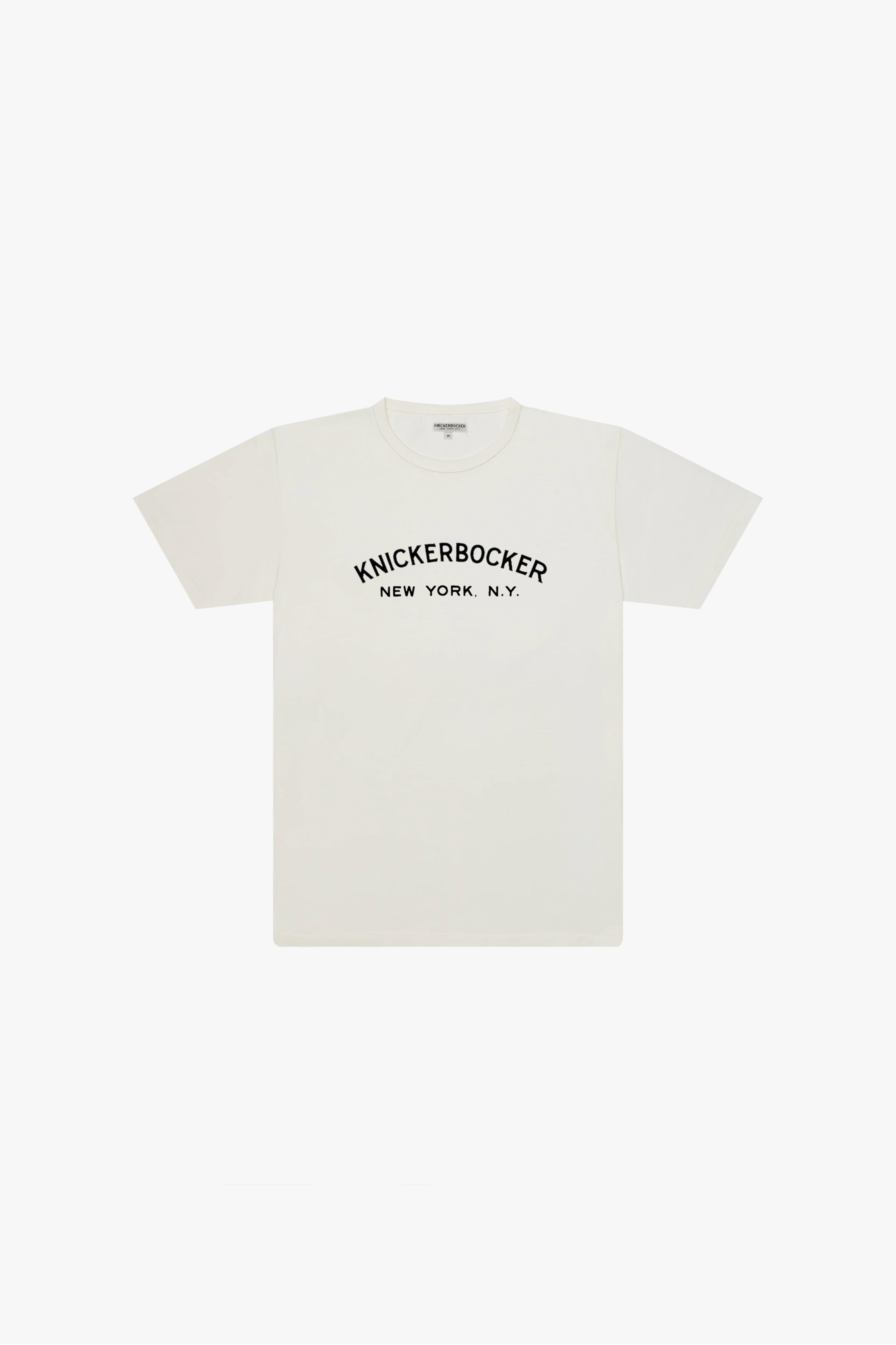 VAHST STORE - Knickerbocker Logo T-Shirt Milk