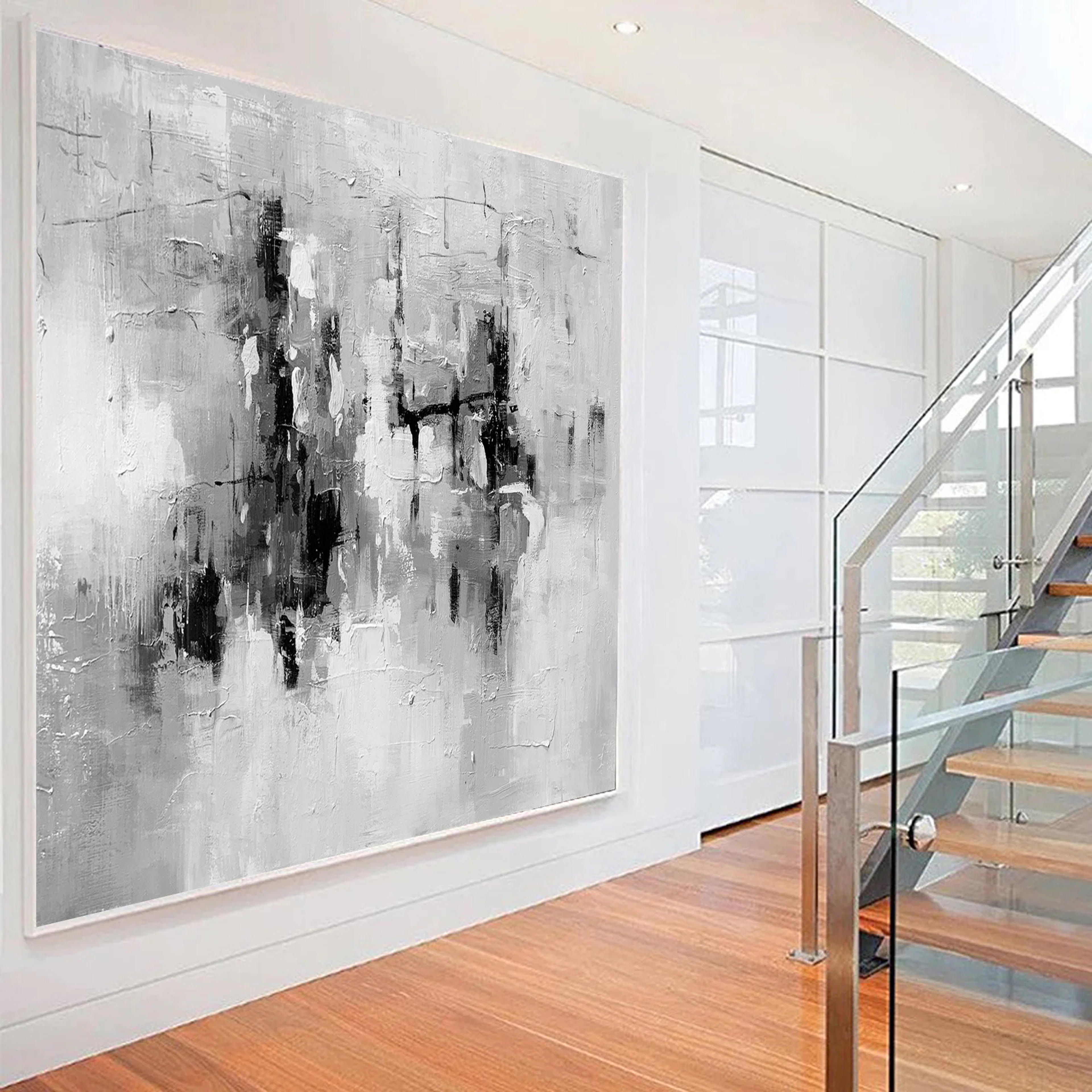 Black and White Paintings Extra Large Wall Art Large Canvas - Etsy