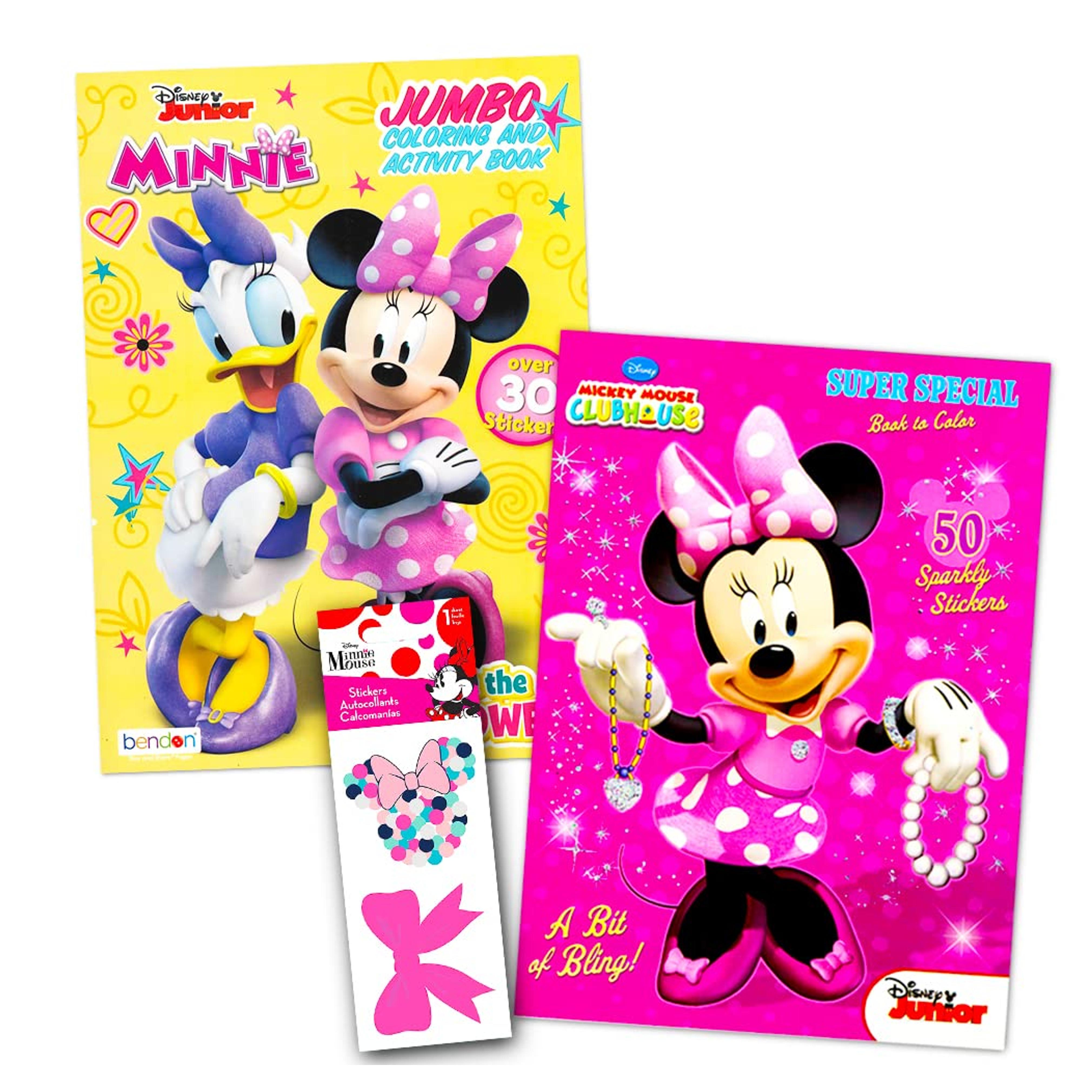 Disney Minnie Mouse Coloring Book Set with Stickers -- 2 Deluxe Coloring Books and over 150 Stickers