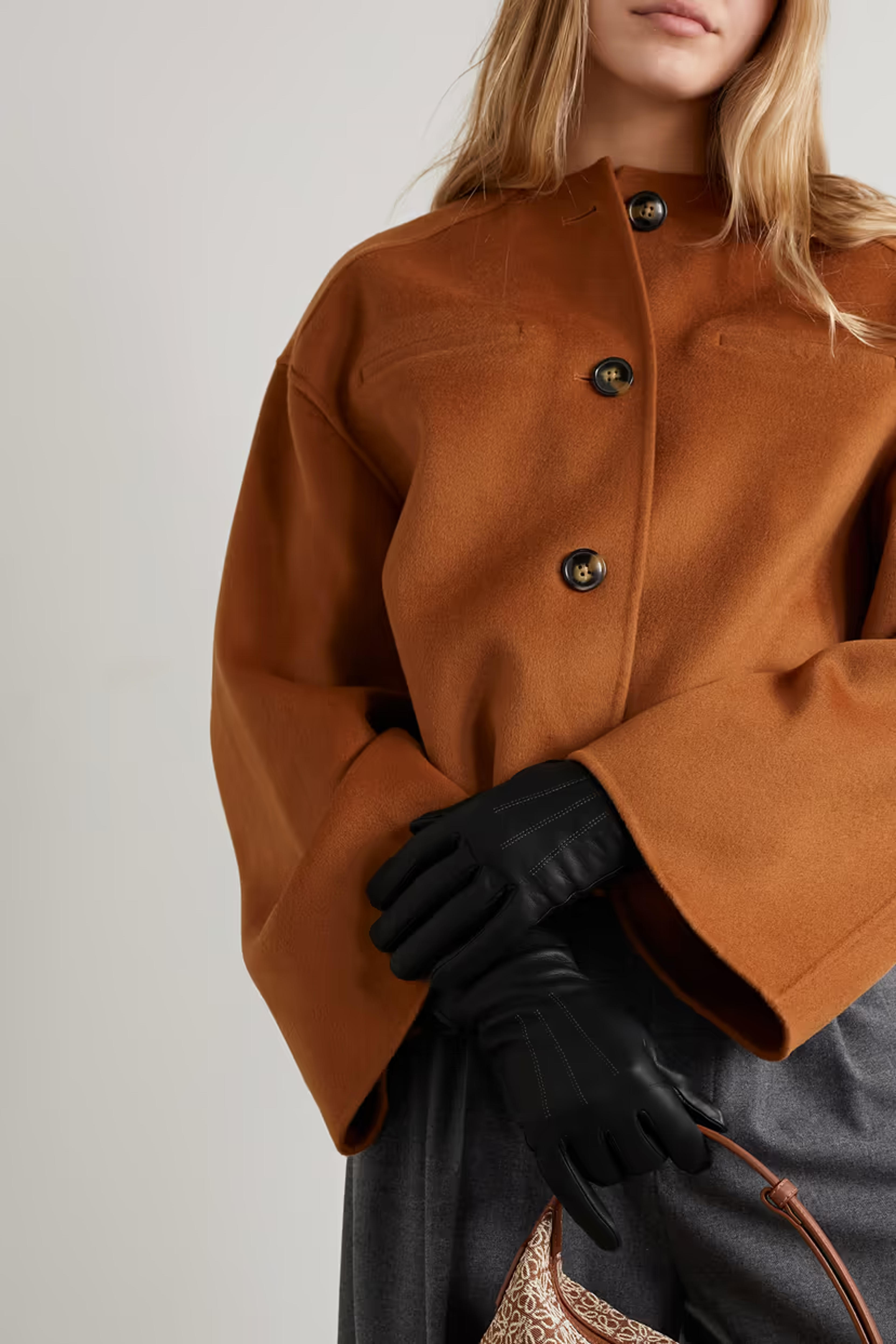 Black Fanny leather gloves | AGNELLE | NET-A-PORTER