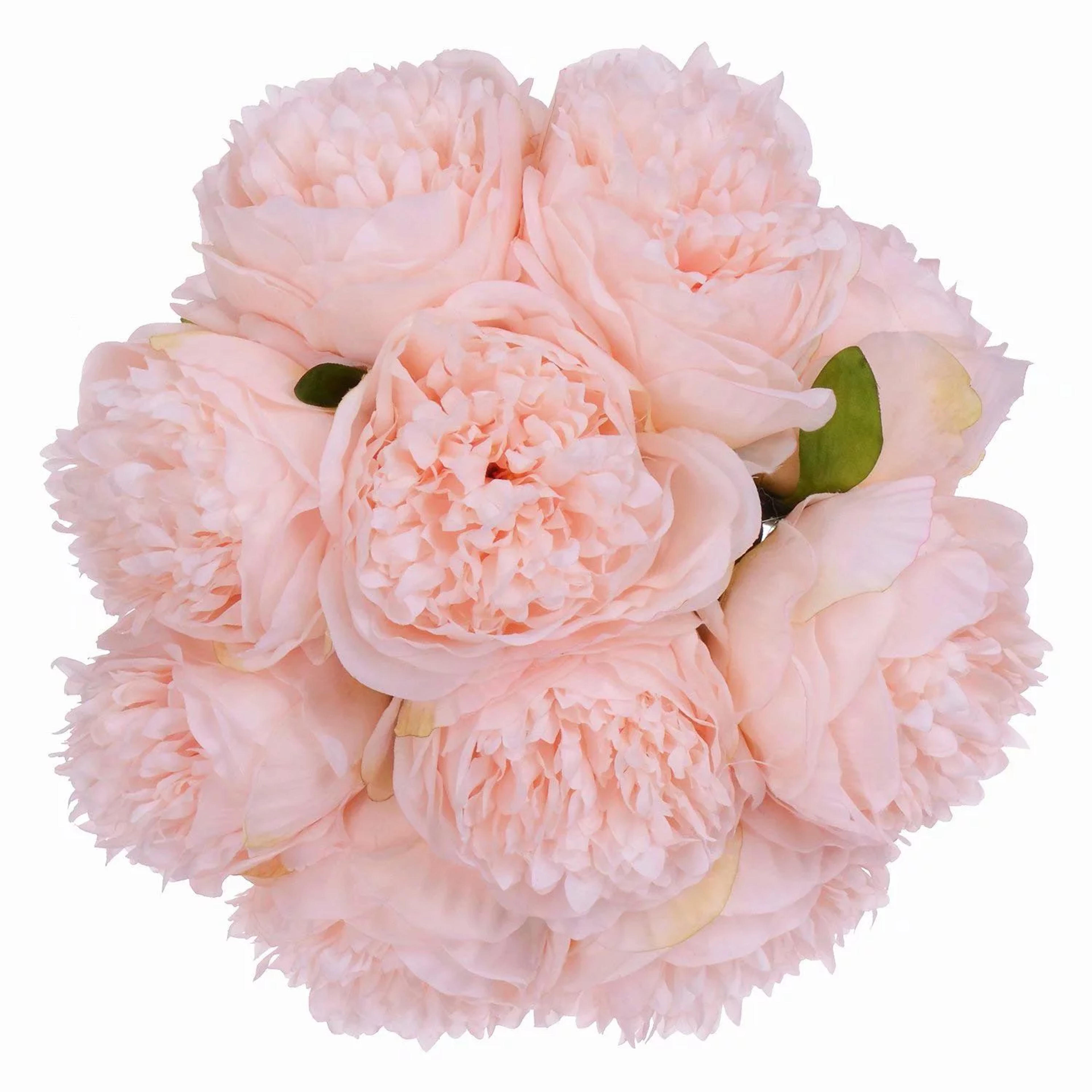 Coolmade Vintage Peony Artificial Flowers - 2 Pack Silk Flowers Bouquet 10 Heads Peony Fake Flowers for Wedding Home Decoration (Peach) - Walmart.com