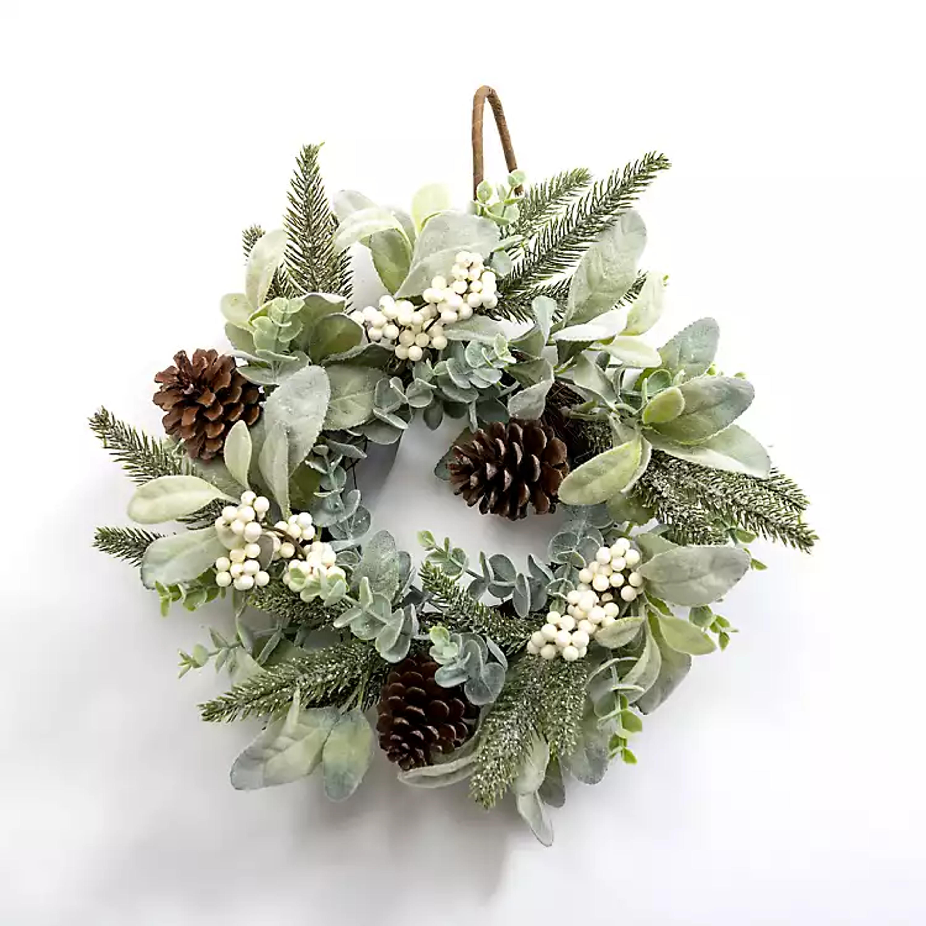 Lamb's Ear Eucalyptus Pine Mini Wreath | Kirklands Home