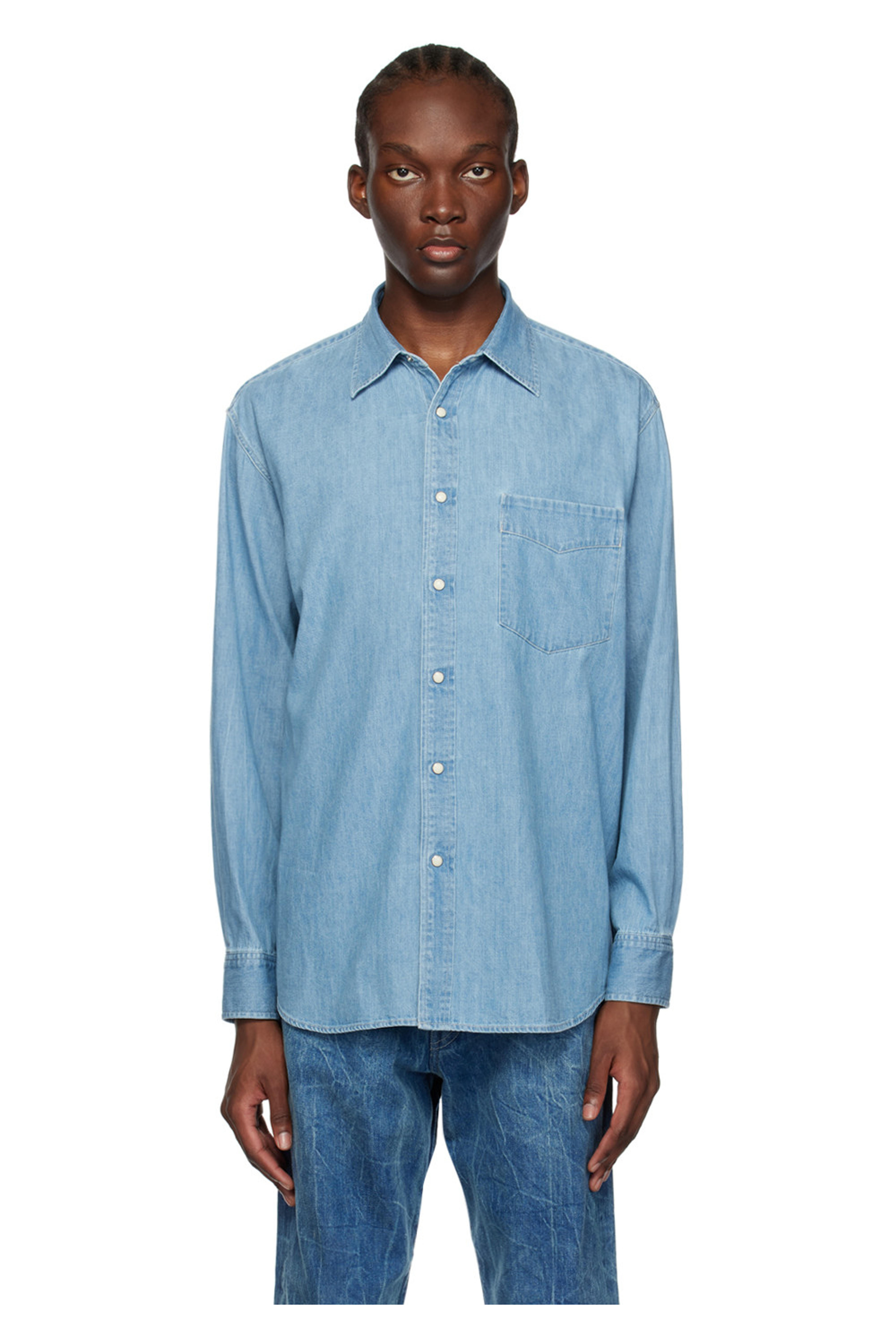 AURALEE - Blue Super Light Denim Shirt