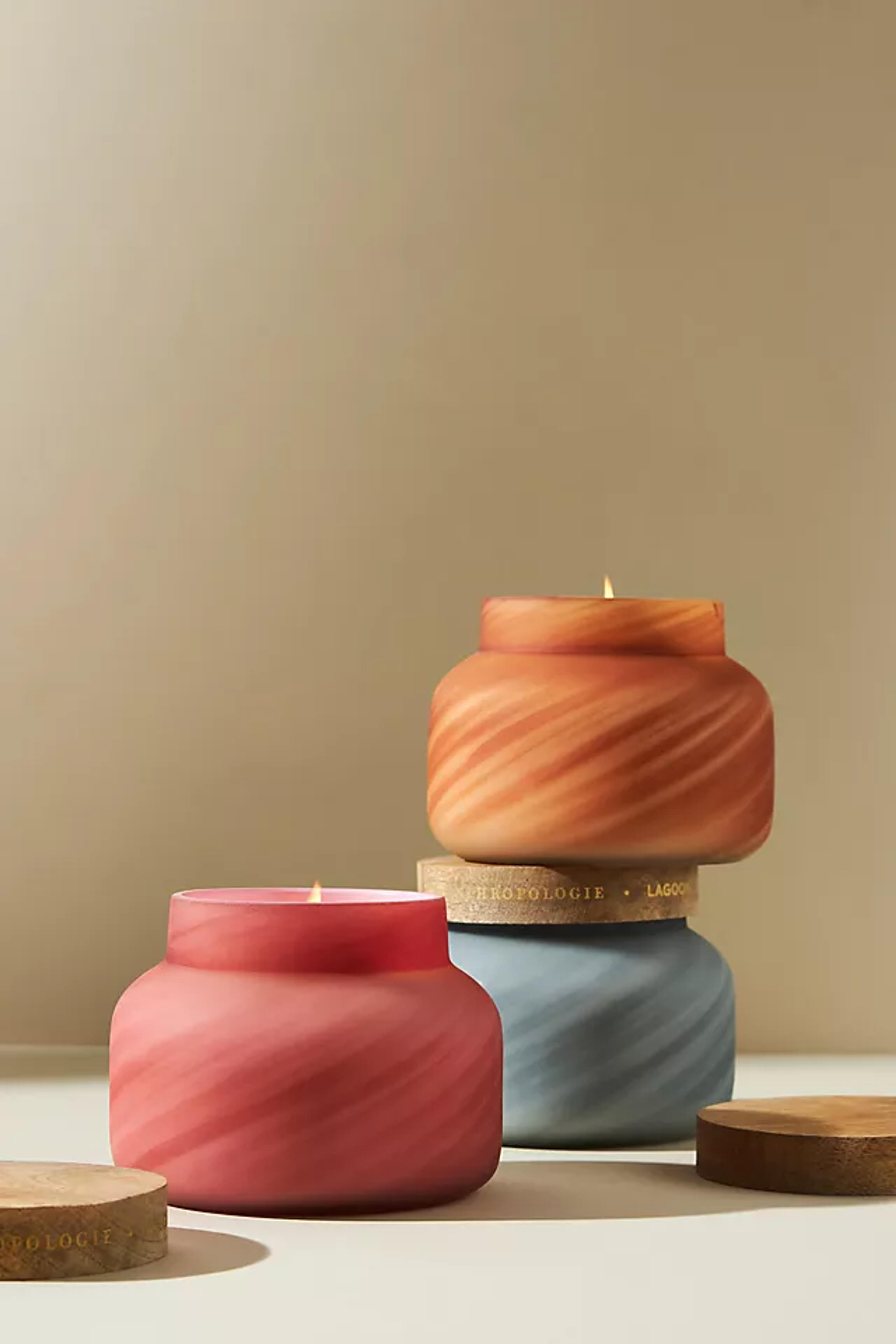 Capri Blue Sandstone Glass Jar Candle