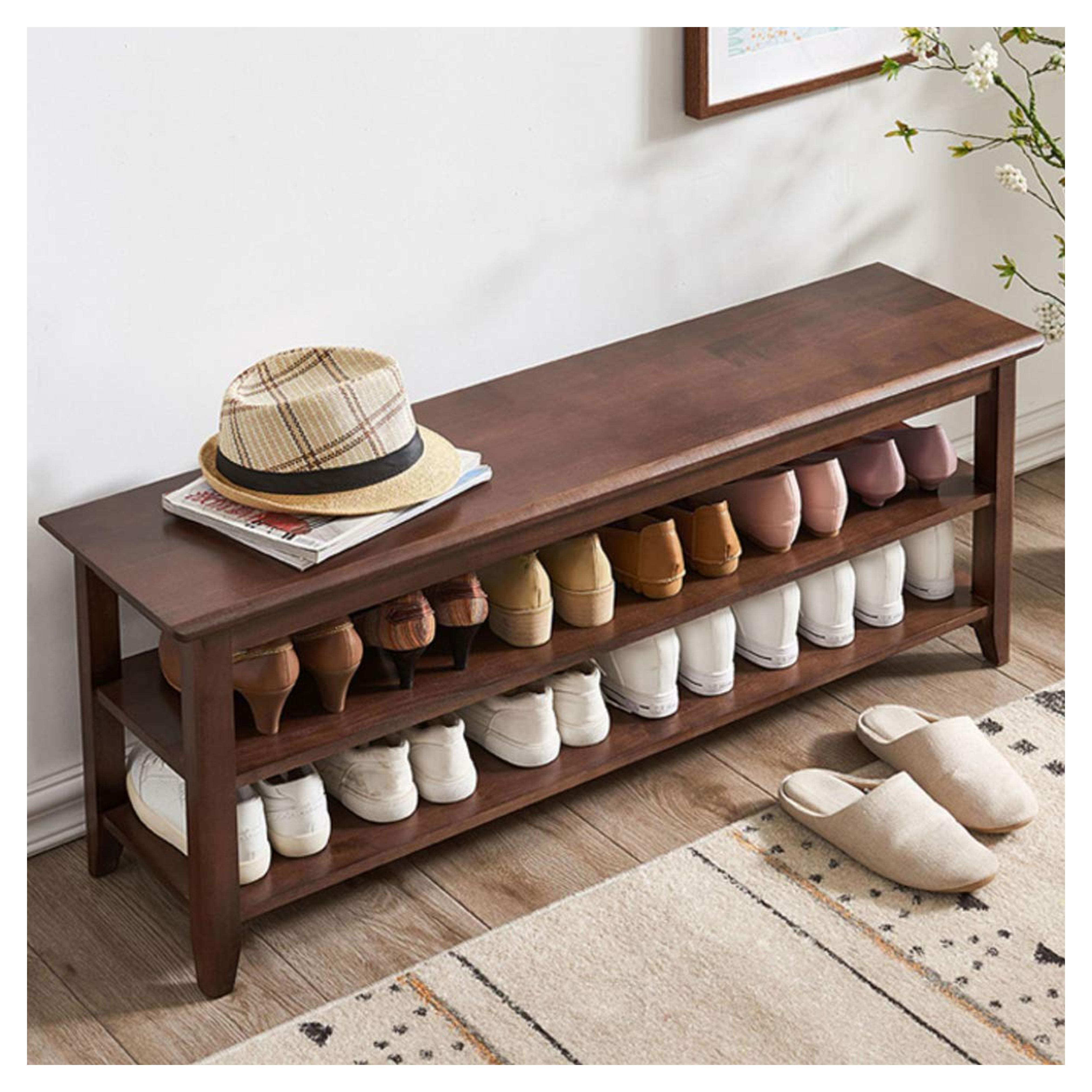 Amazon.com: XKZG Storage Bench Wooden Shoe Bench Simple Style Wood Entryway Bench Shoe Rack (Natural,31.5") : Home & Kitchen