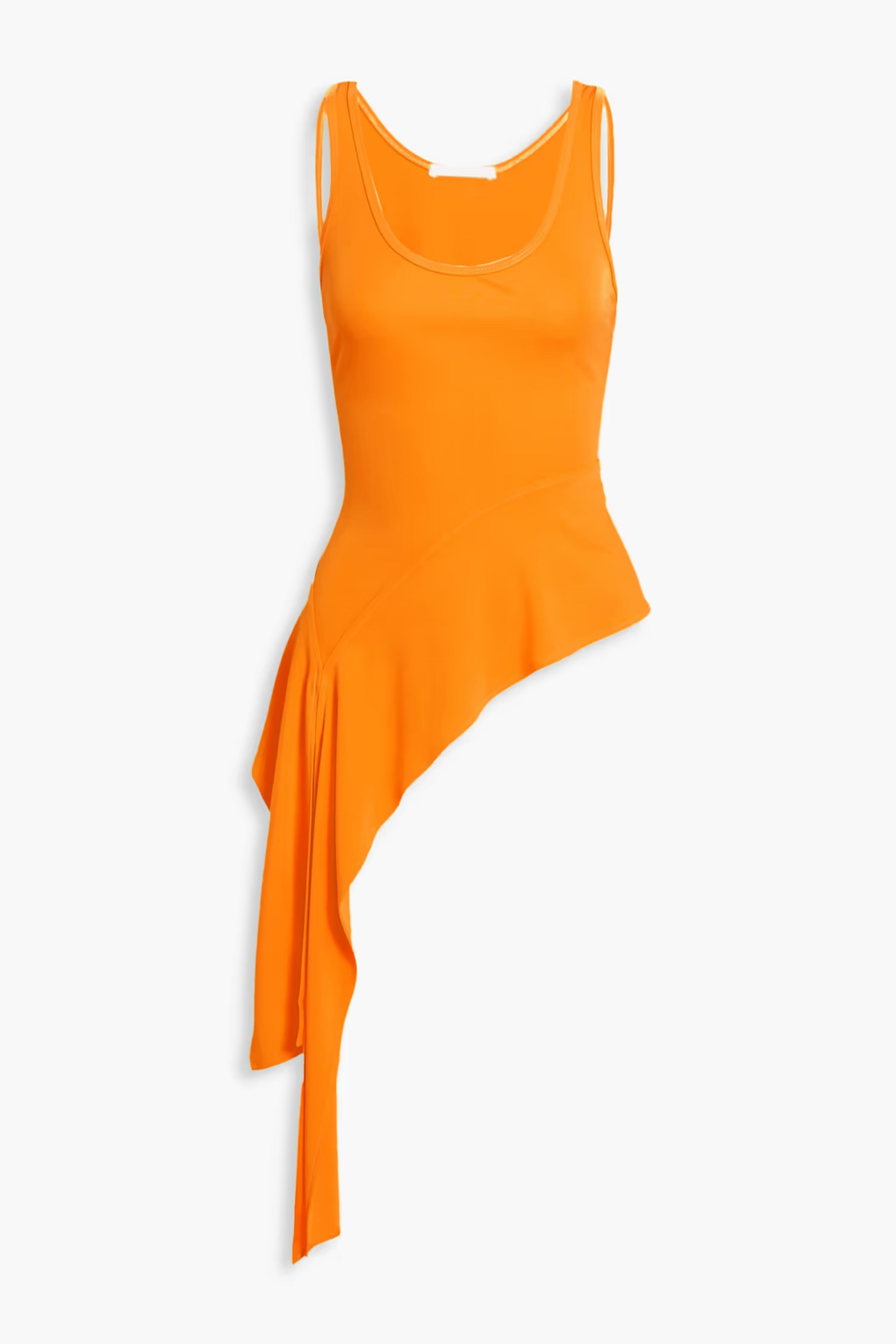 HELMUT LANG Asymmetric stretch-knit tank | Sale up to 70% off | THE OUTNET