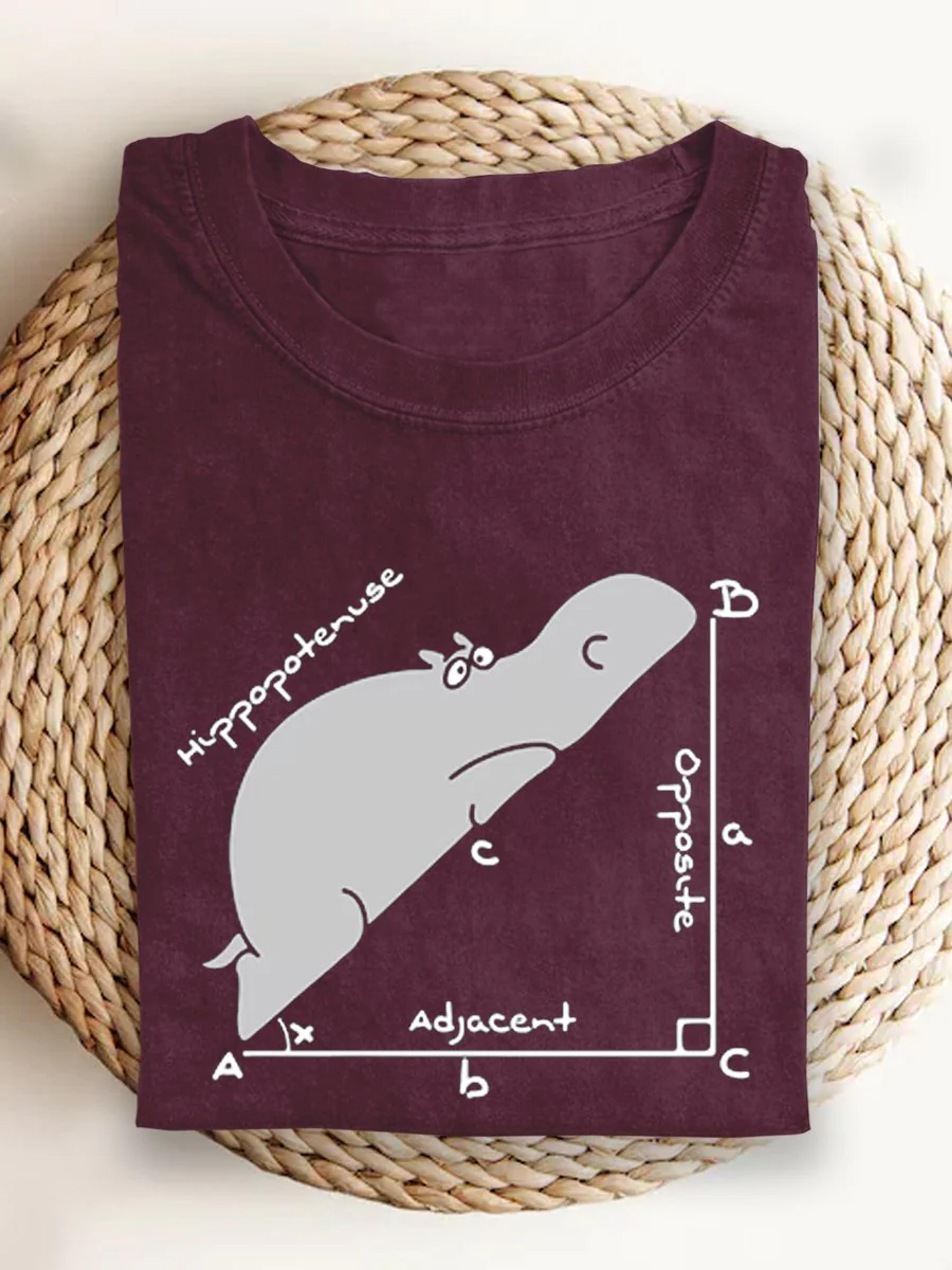 Funny Hippopotenuse Math Teacher T-shirt