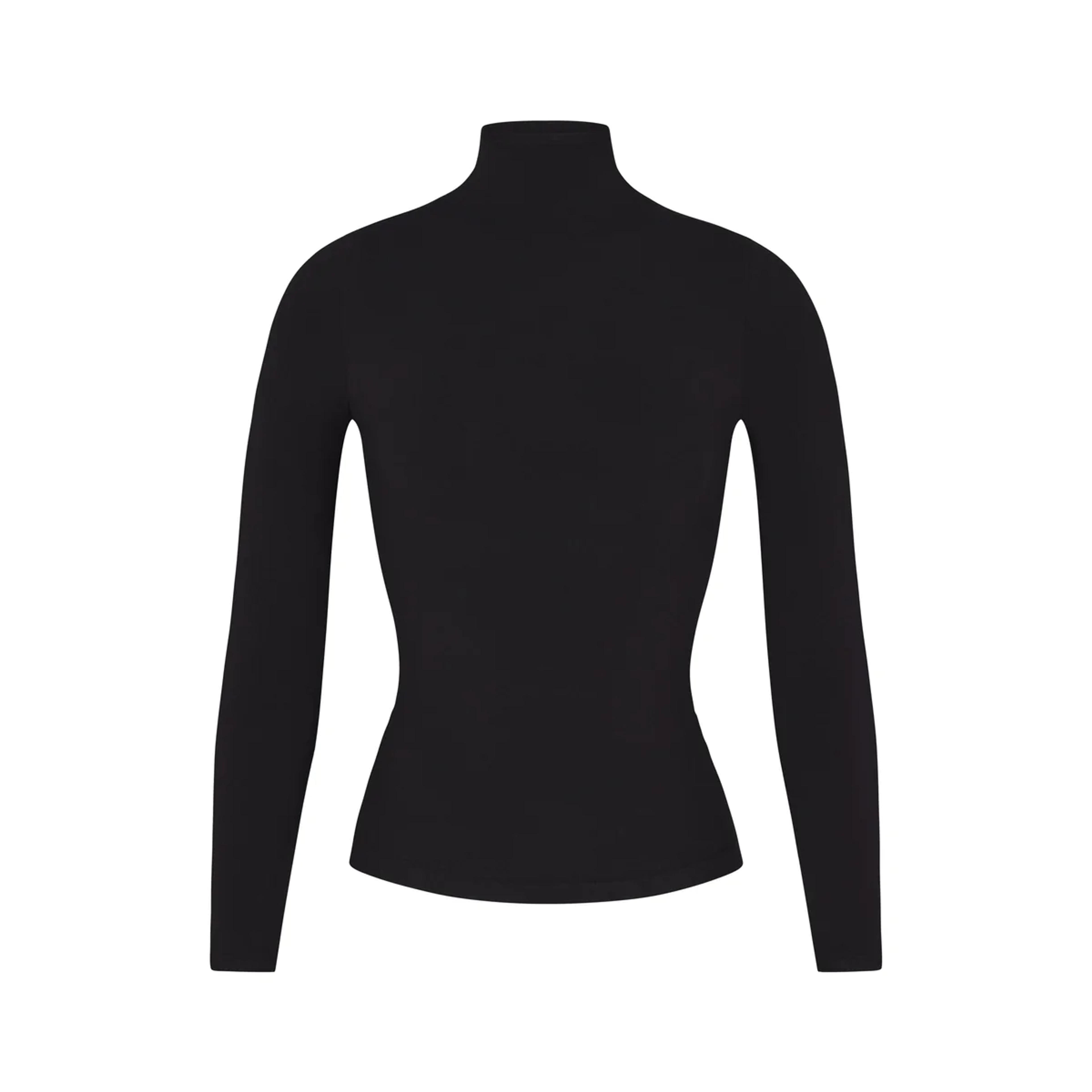 COTTON JERSEY LONG SLEEVE TURTLENECK | SOOT - COTTON JERSEY LONG SLEEVE TURTLENECK | SOOT