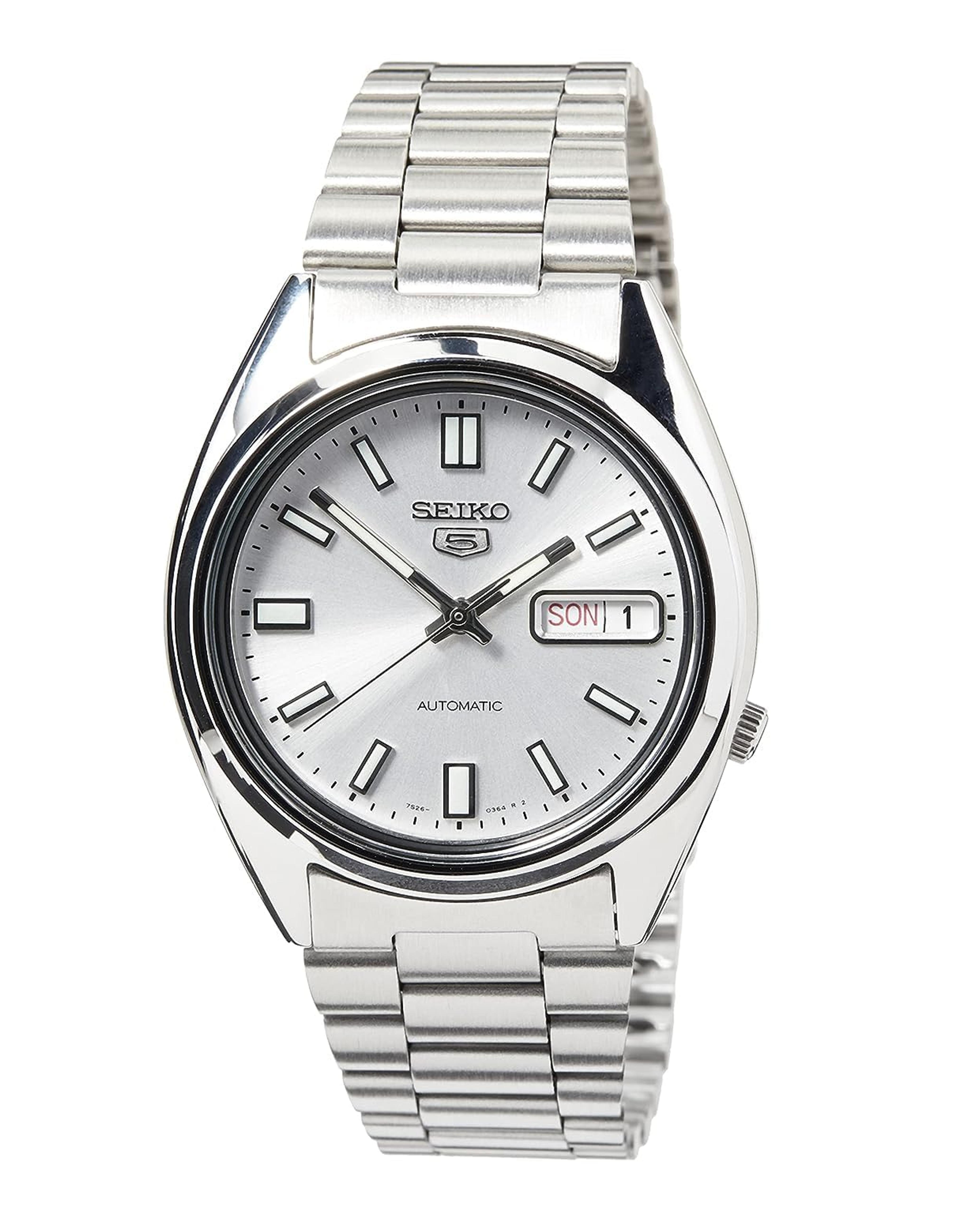 Amazon.com: SEIKO Men's SNXS73K 5 Stainless Steel Siver Dial Watch : Seiko: Clothing, Shoes & Jewelry