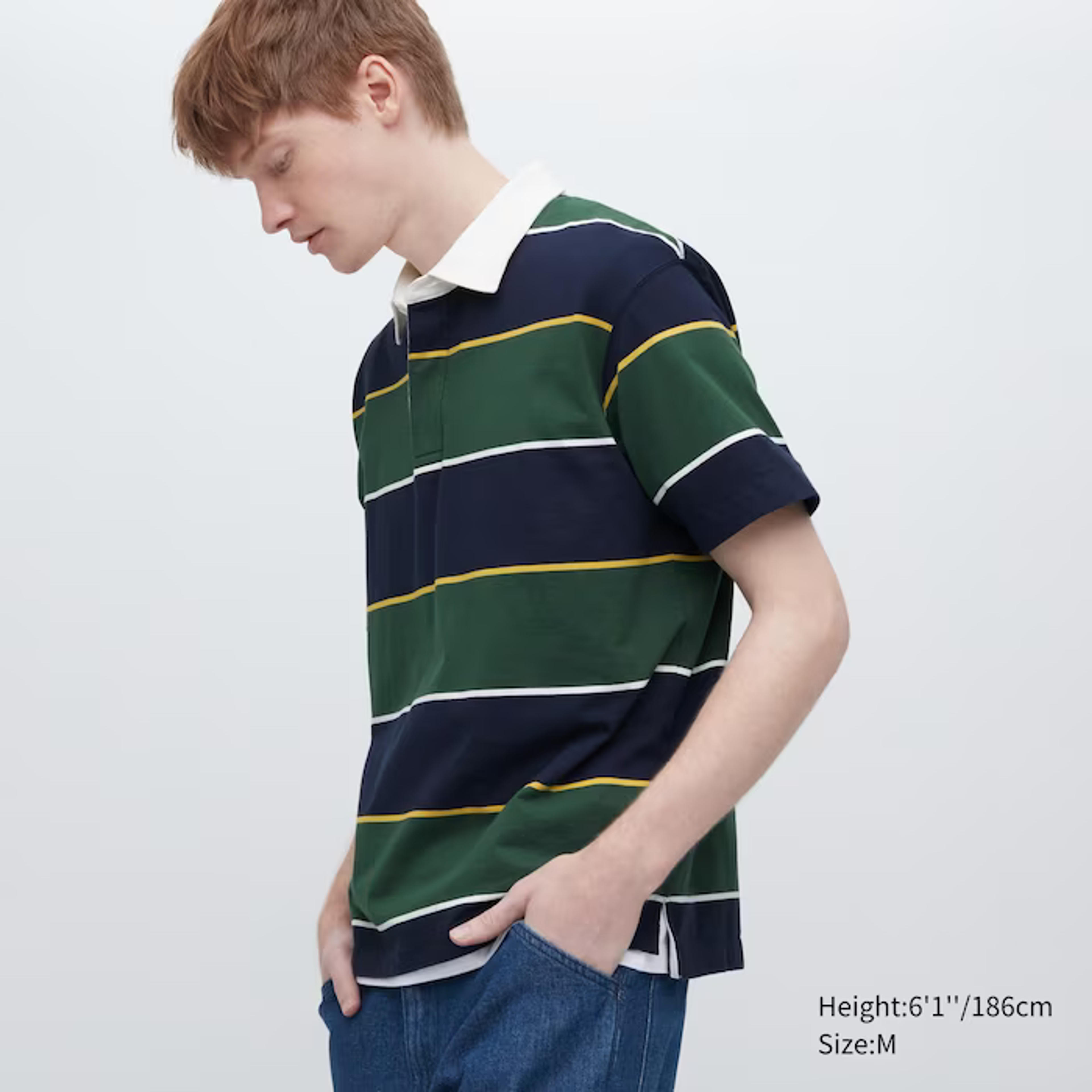 Rugger Striped Short Sleeve Polo Shirt | UNIQLO US