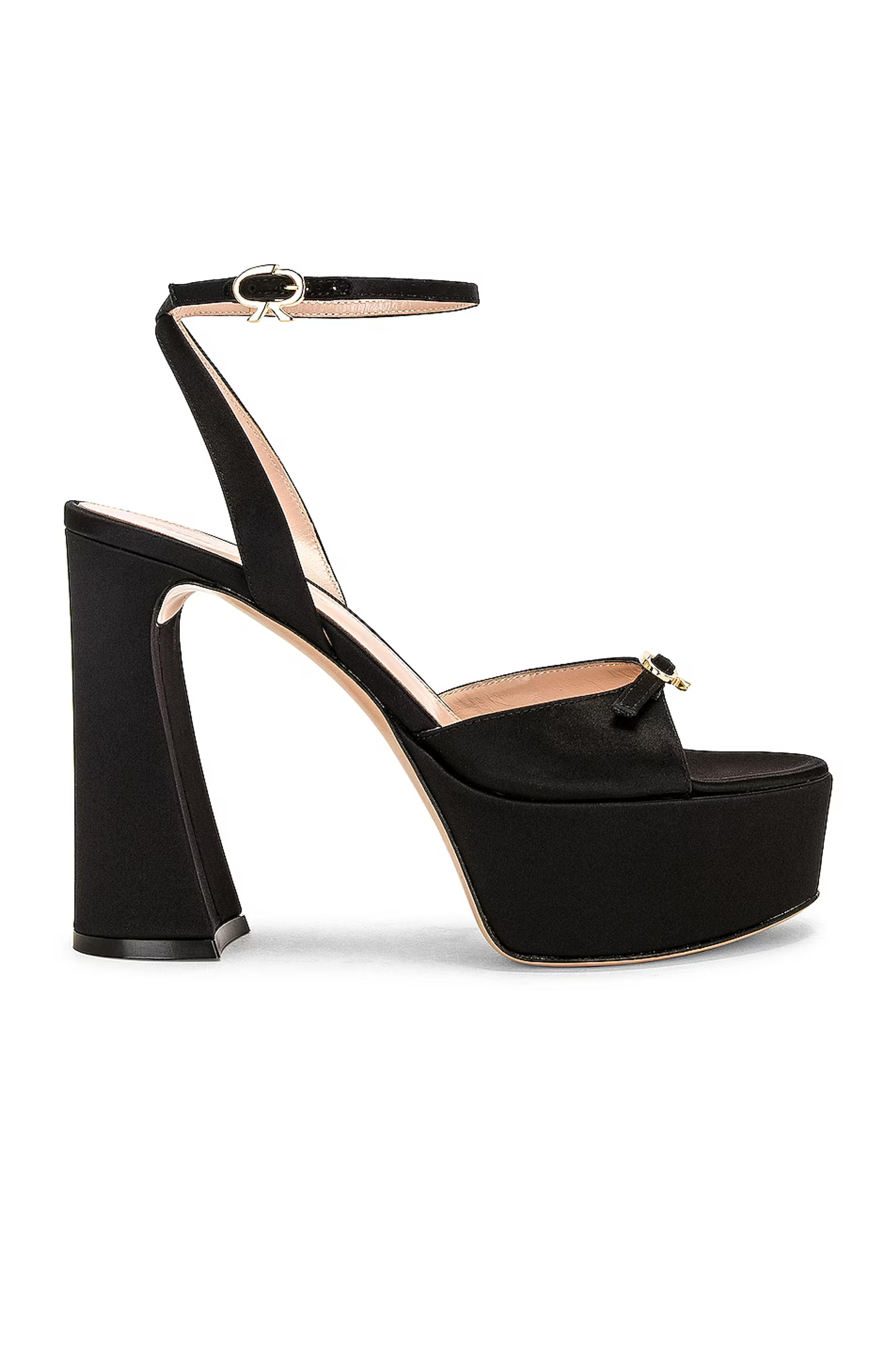 Gianvito Rossi Raso Platform Sandal in Black | FWRD