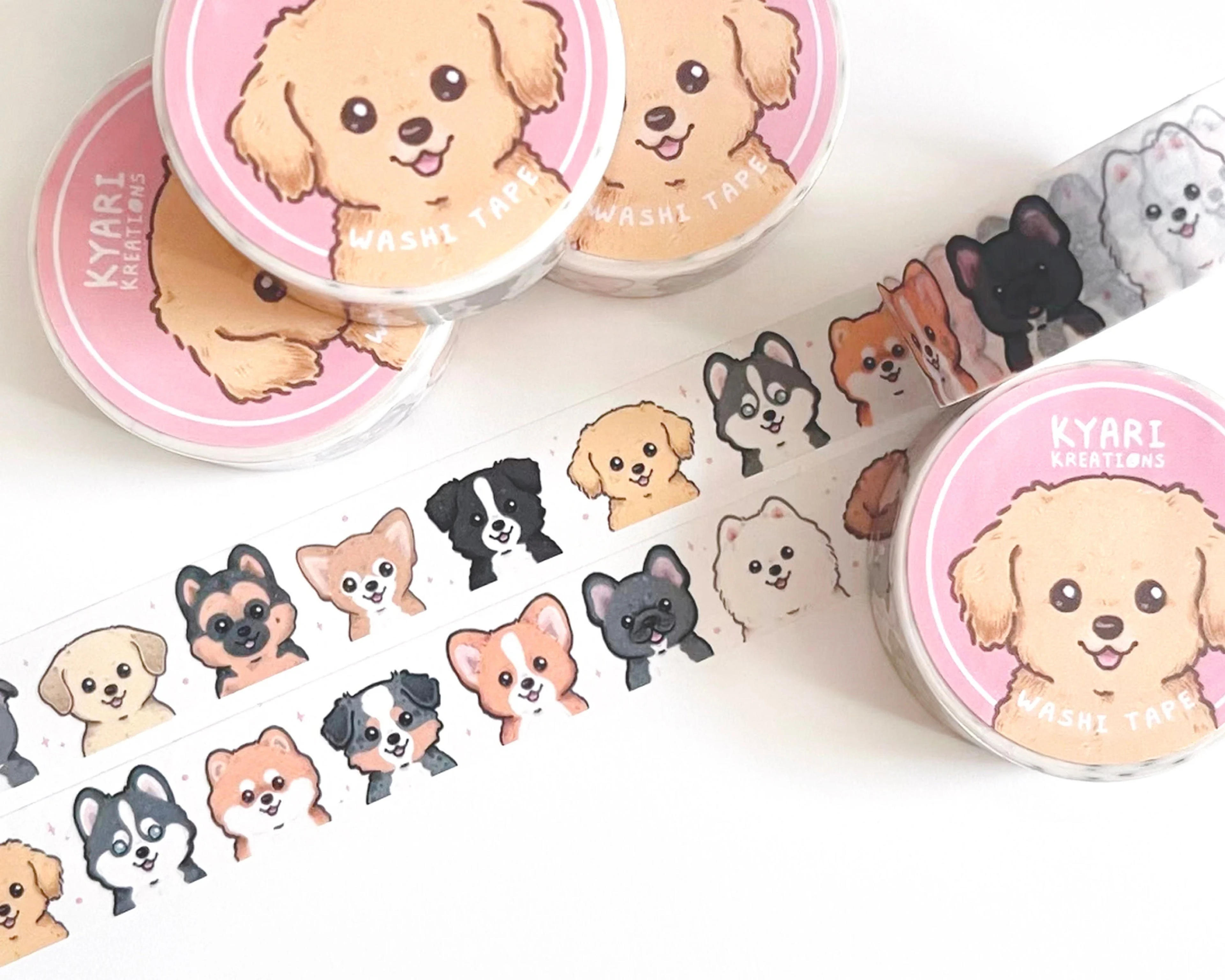 Cute Doggos Washi Tape Dog Washi Tape Dog Portrait - Etsy