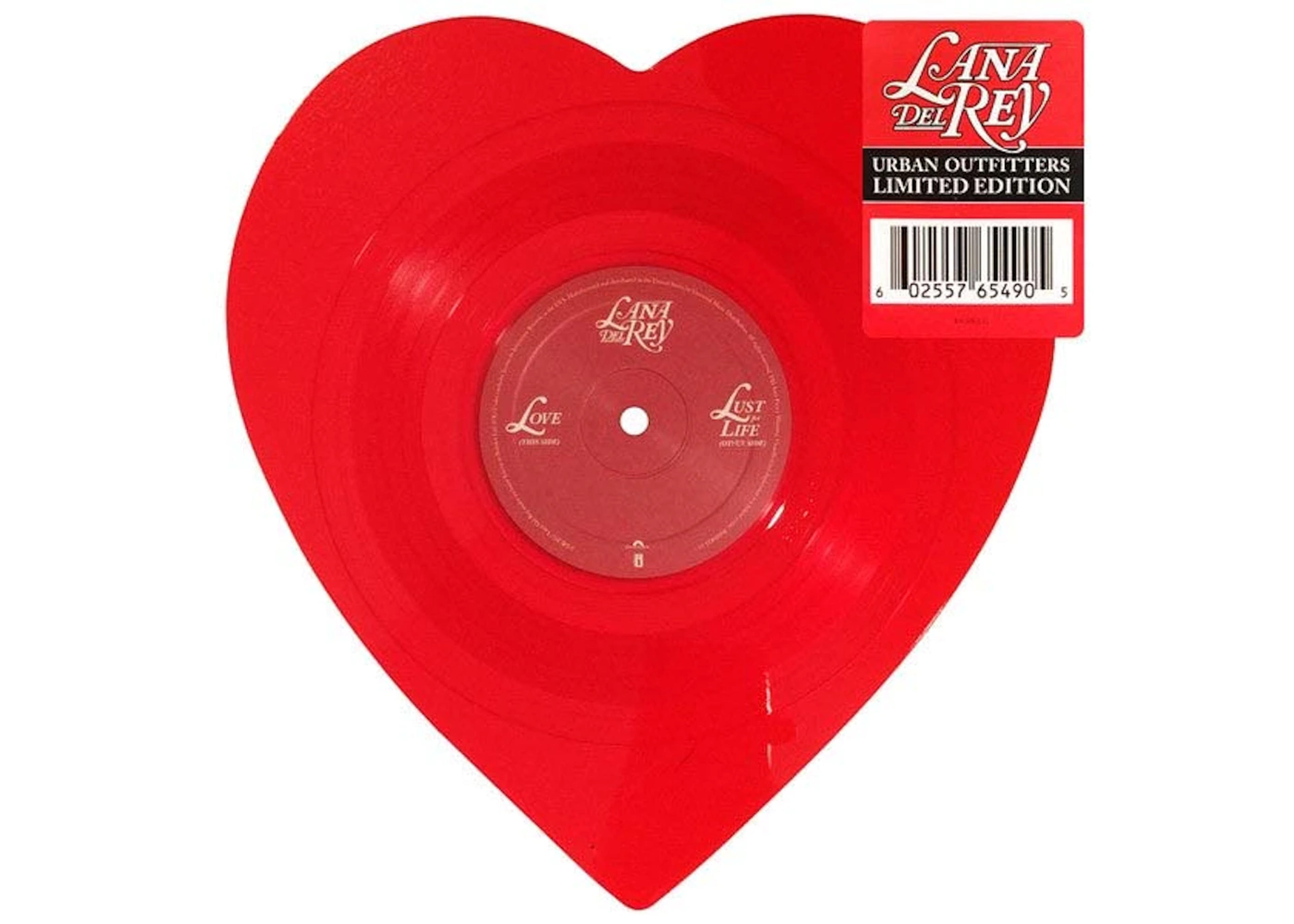 Lana Del Rey Love/Lust for Life EP Urban Outfitters Exclusive Heart Shaped LP Vinyl Red