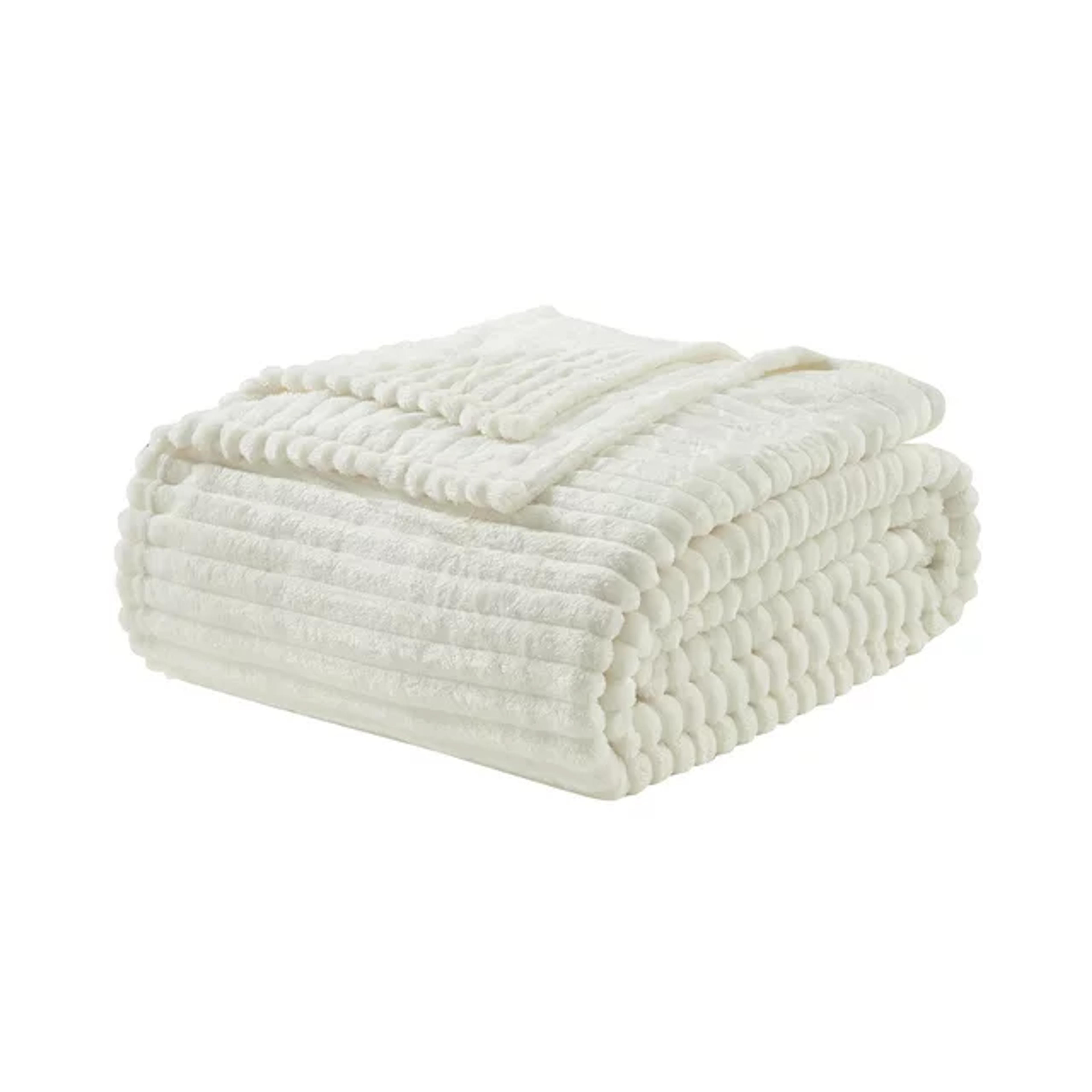 Nestl Cut Plush Fleece Blanket, Soft Lightweight Fuzzy Luxury King Size Bed Blanket for Bed, White - Walmart.com