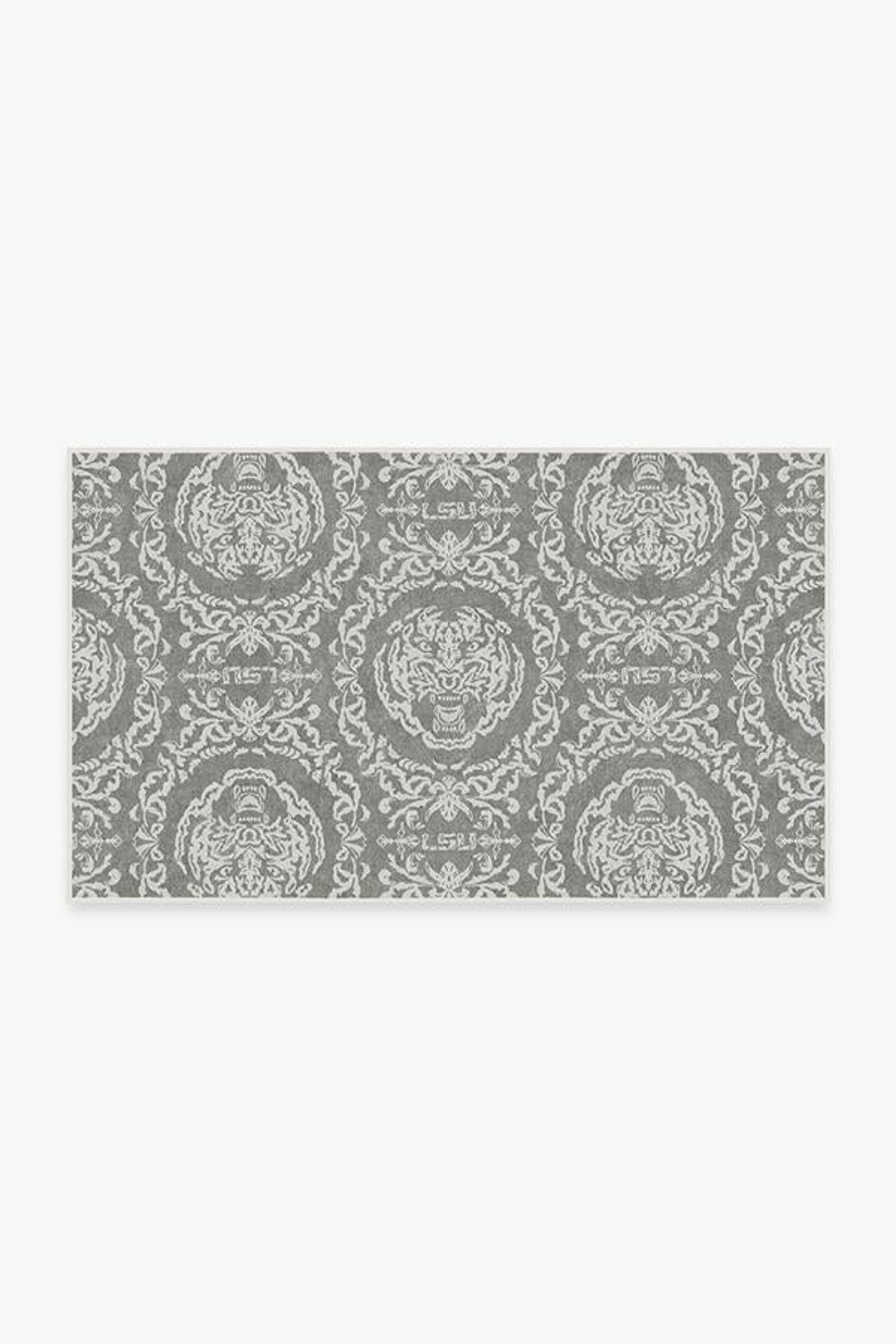 LSU Damask Rug | Washable Rug | Ruggable